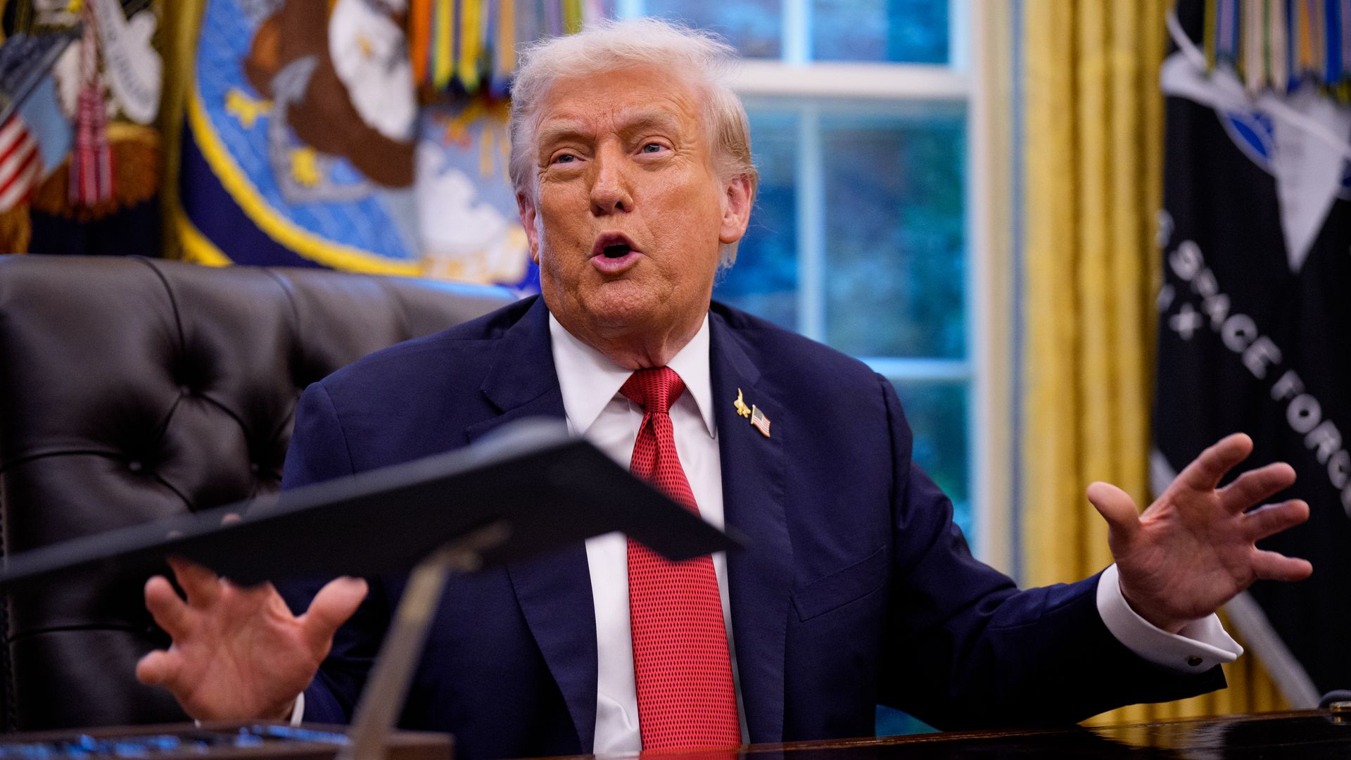 President Trump in the Oval Office.