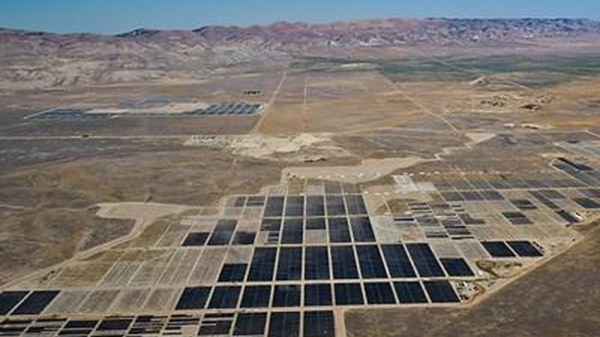 An illustration of the Arica and Victory Pass solar projects near Desert Center in eastern Riverside County.