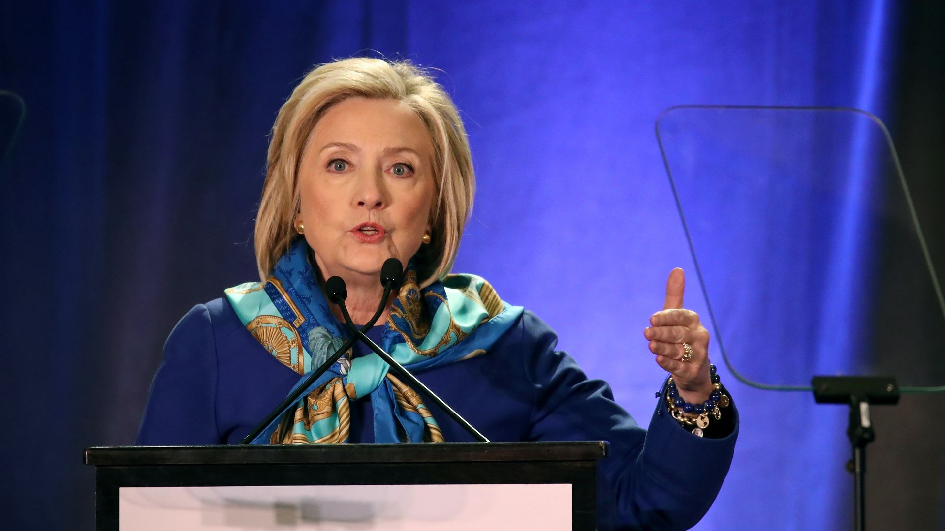 Former Democratic presidential candidate Hillary Clinton says we are living through a full-fledged crisis.