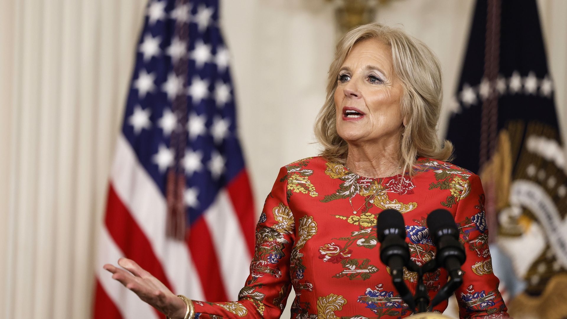 Jill Biden speaks at a reception celebrating Lunar New Year 