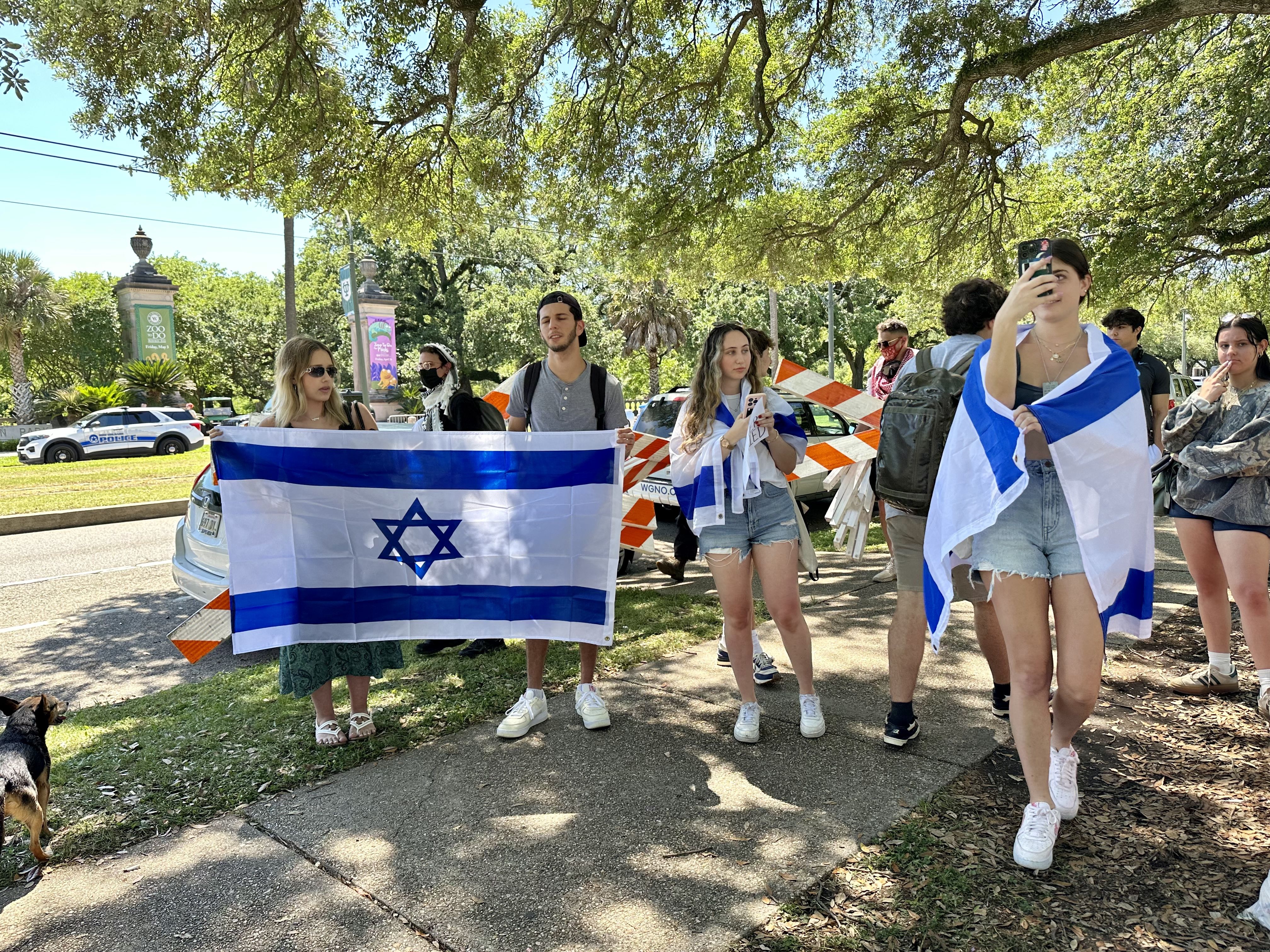 Photos show people protesting at Tulane University in New Orleans