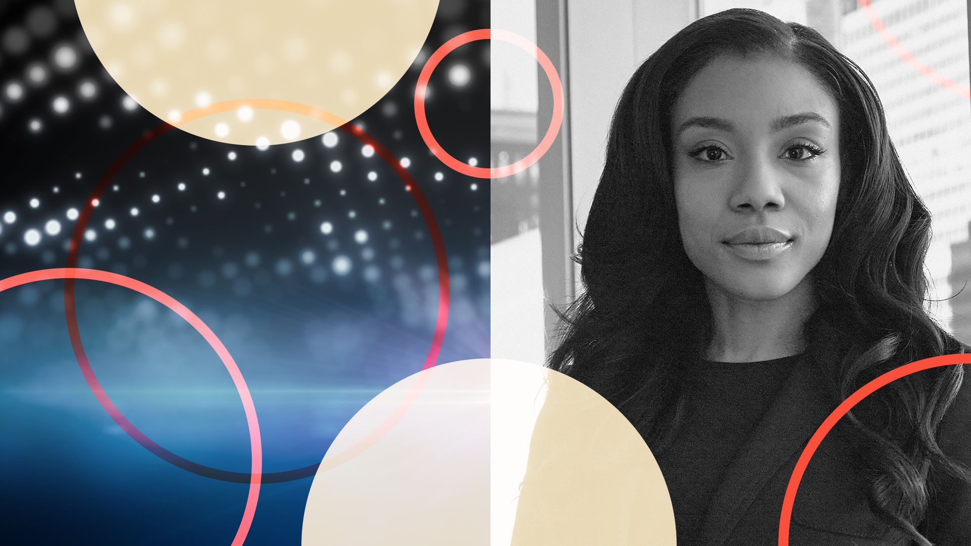 Photo Illustration of Arielle Patrick with overlapping shapes