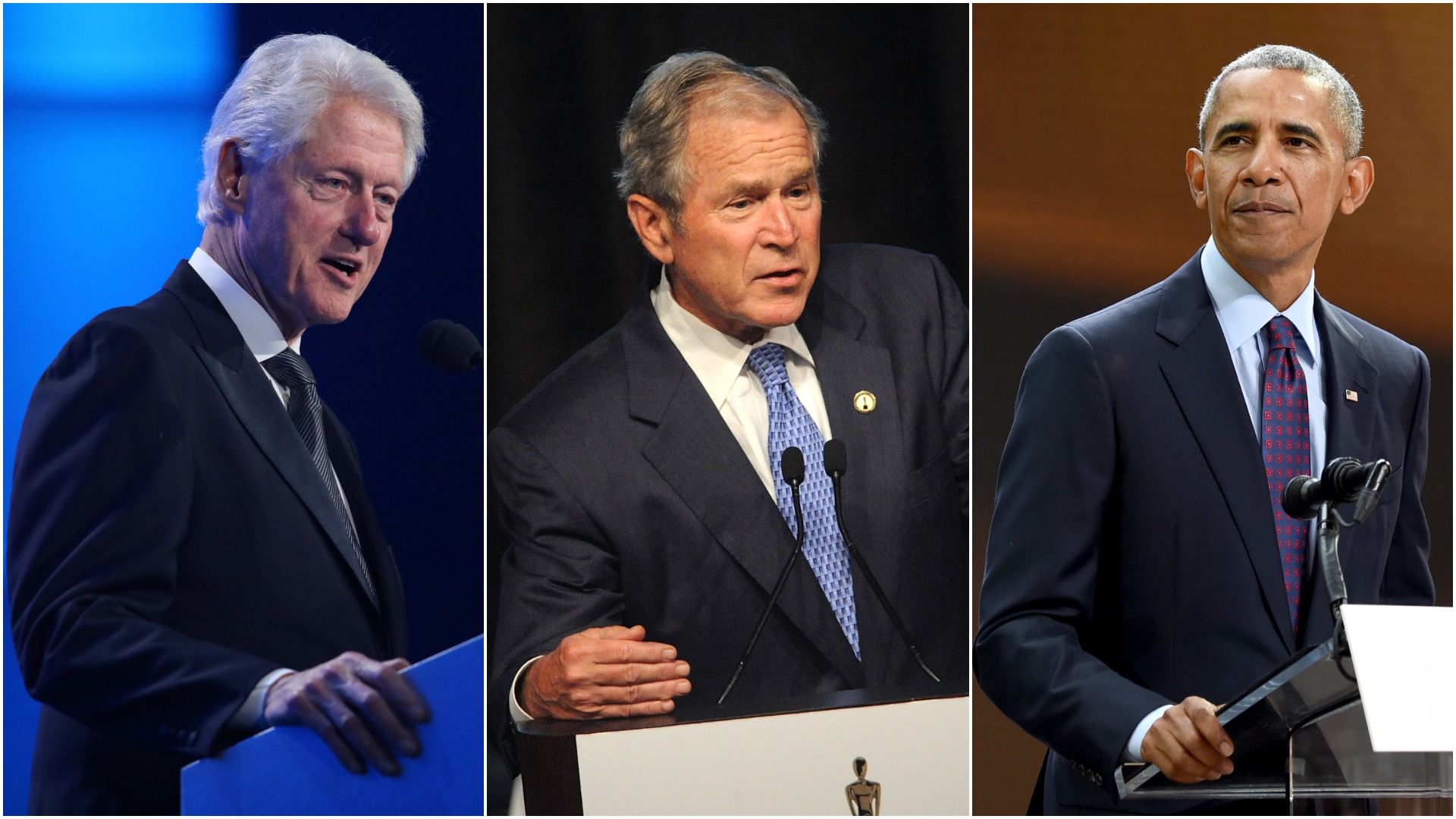 Former Presidents Bill Clinton,  George W. Bush and Barack Obama