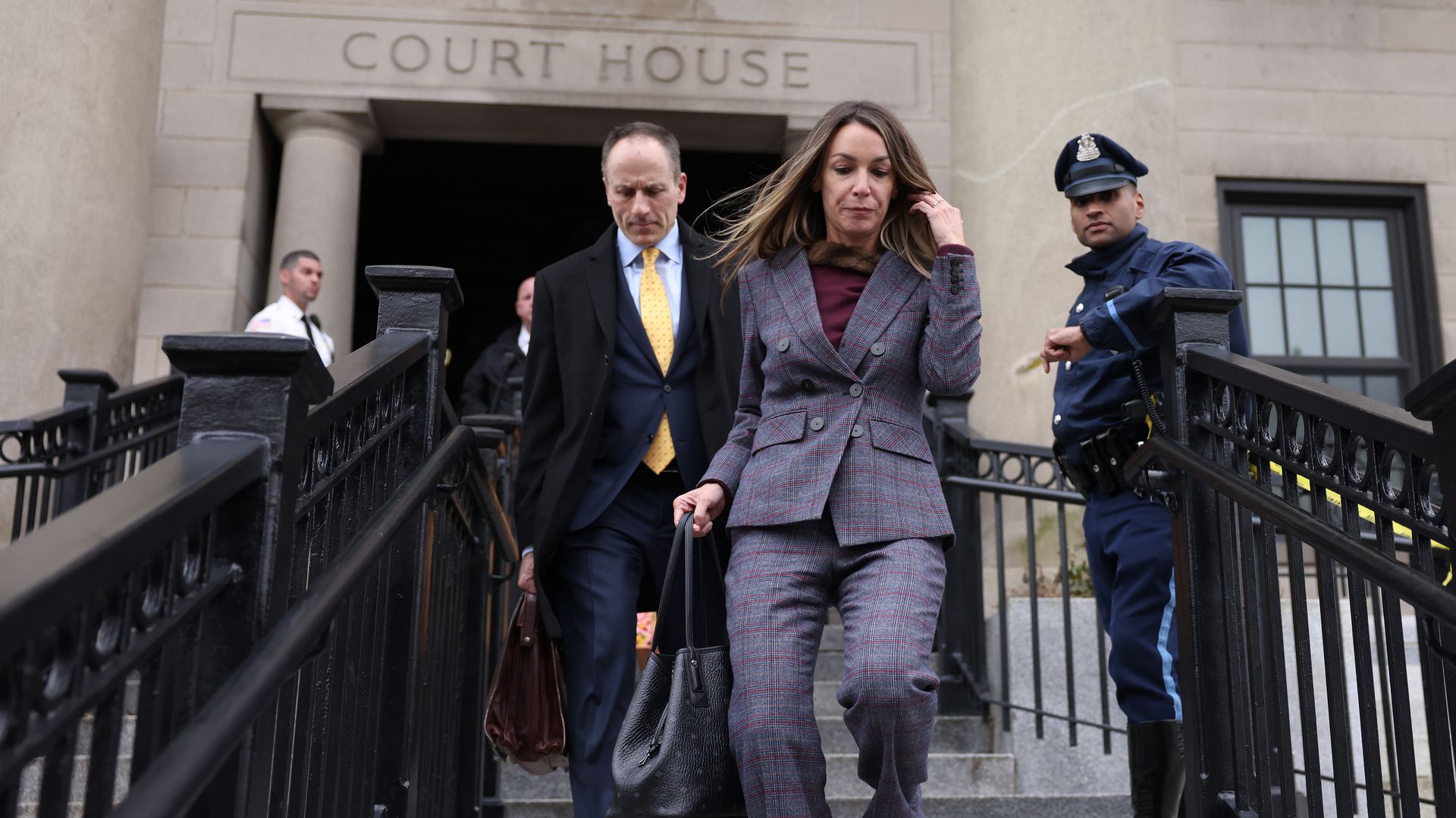 Karen Read walks down courthouse steps
