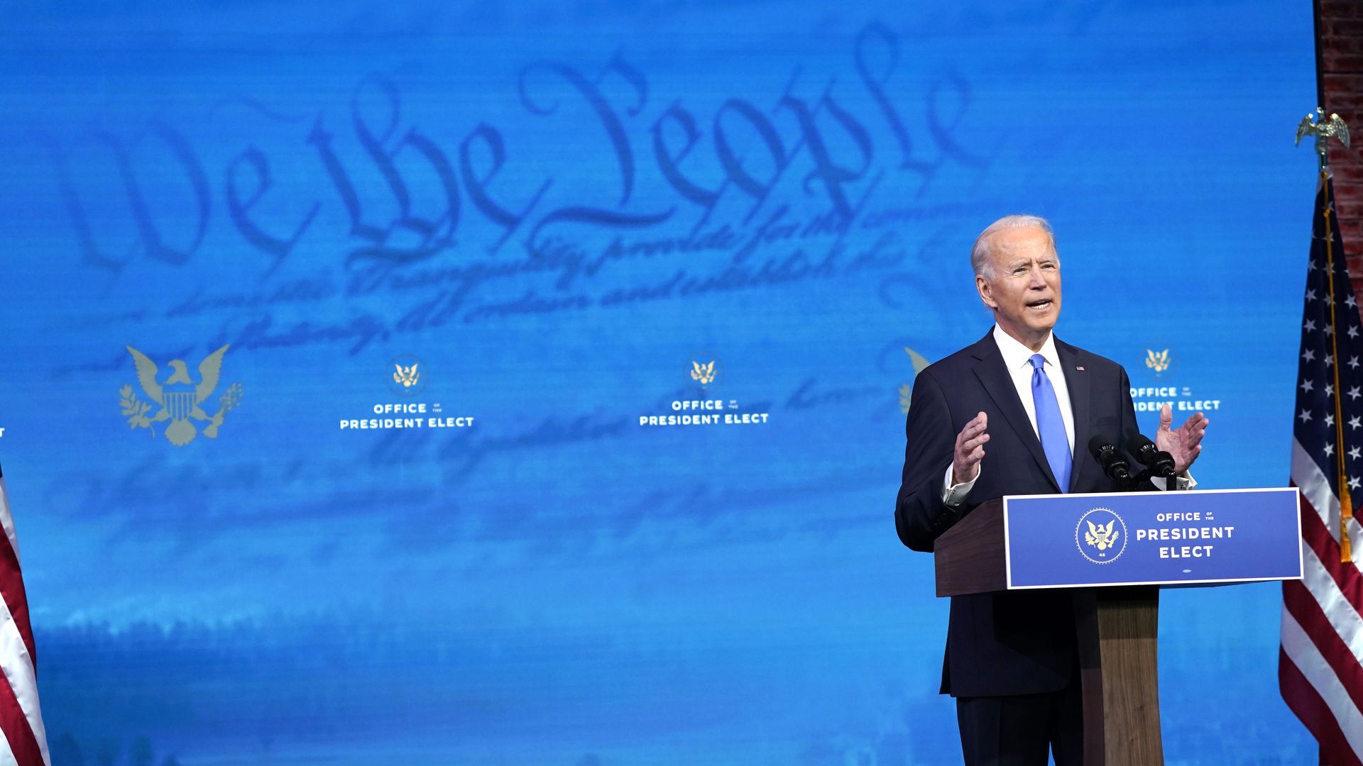 Biden speaking after electoral college vote