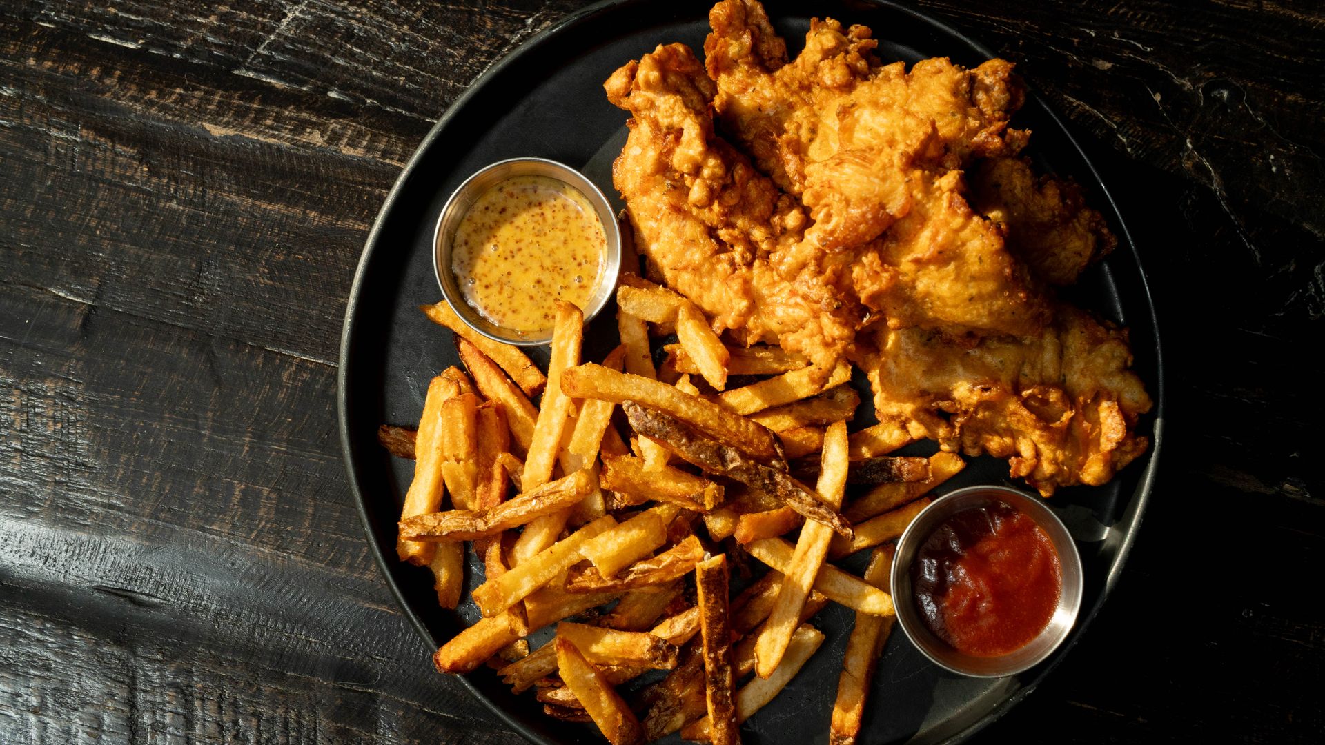 chicken tenders and fries