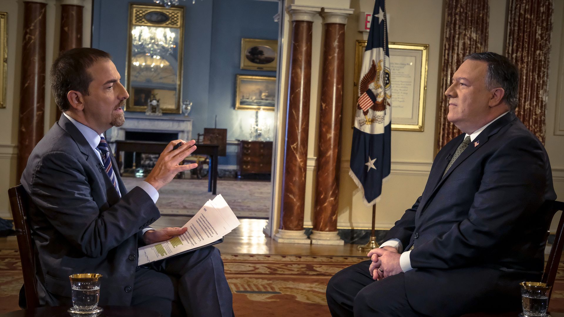 Chuck Todd and Mike Pompeo