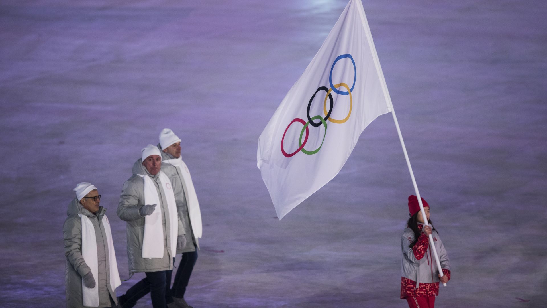 Athletes from Russia during the Opening Ceremony
