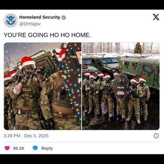 Santa hats and tanks: Trump's deportation agenda adopts Christmas memes