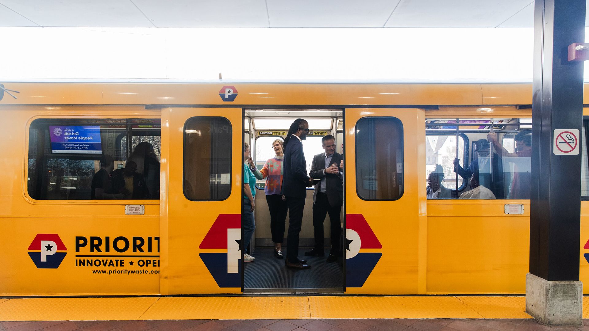 A Detroit People Mover car.
