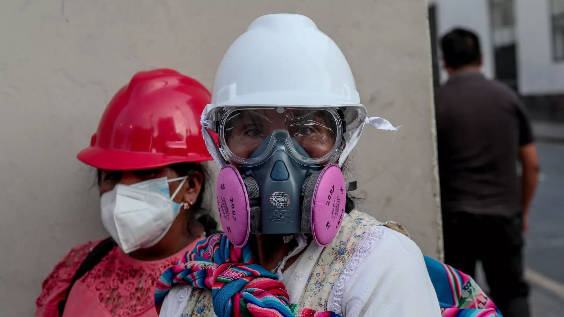 A protester in Peru on Feb. 9. Photo: Klebher Vasquez/Anadolu Agency via Getty Images