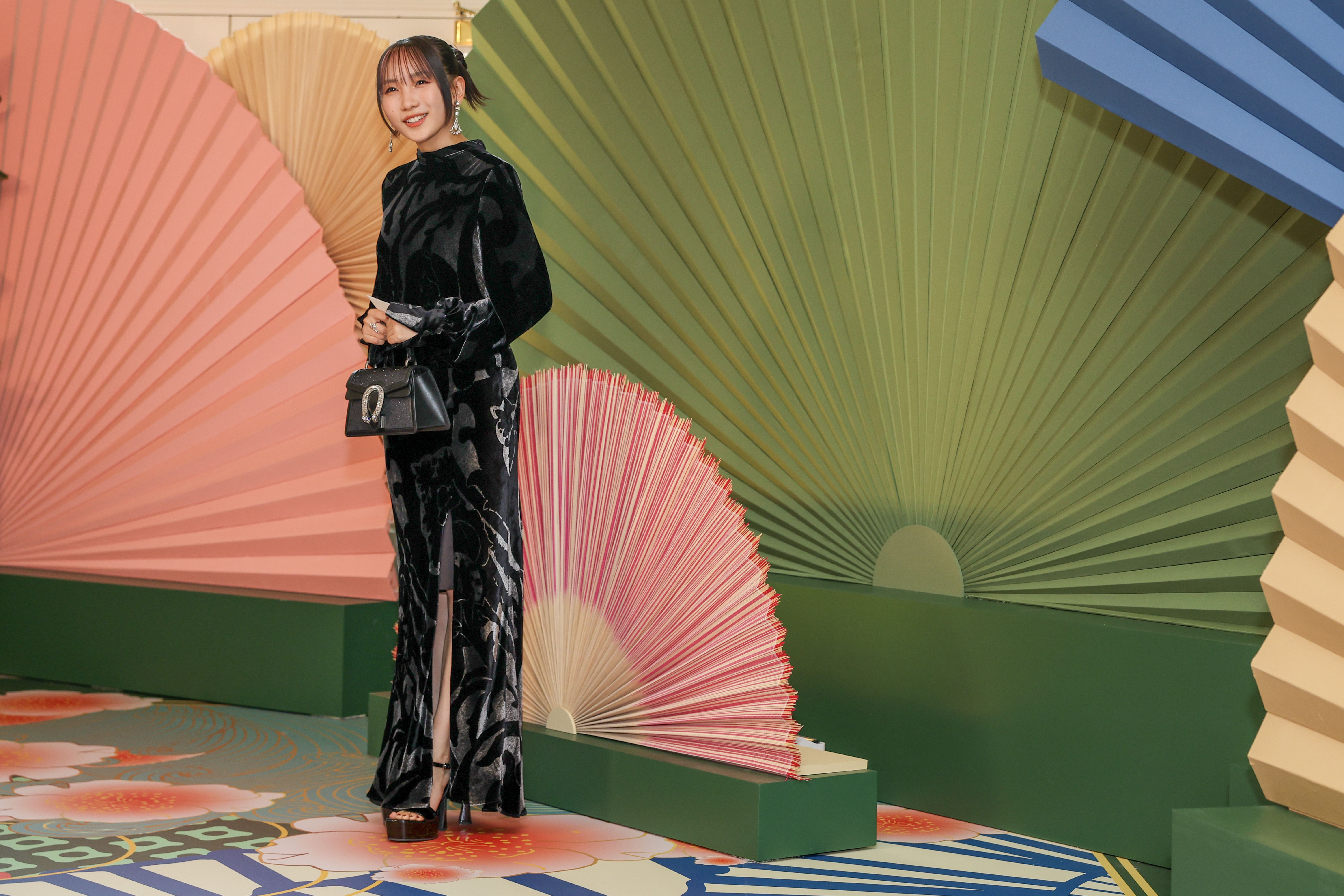 Singer Lilas Ikuta of the Japanese superduo Yoasobi arrive at the White House for a state dinner on April 10, 2024 in Washington, DC. U.S. President Joe Biden and first lady Jill Biden are hosting a state dinner for Japanese Prime Minister Fumio Kishida as part of his official state visit.