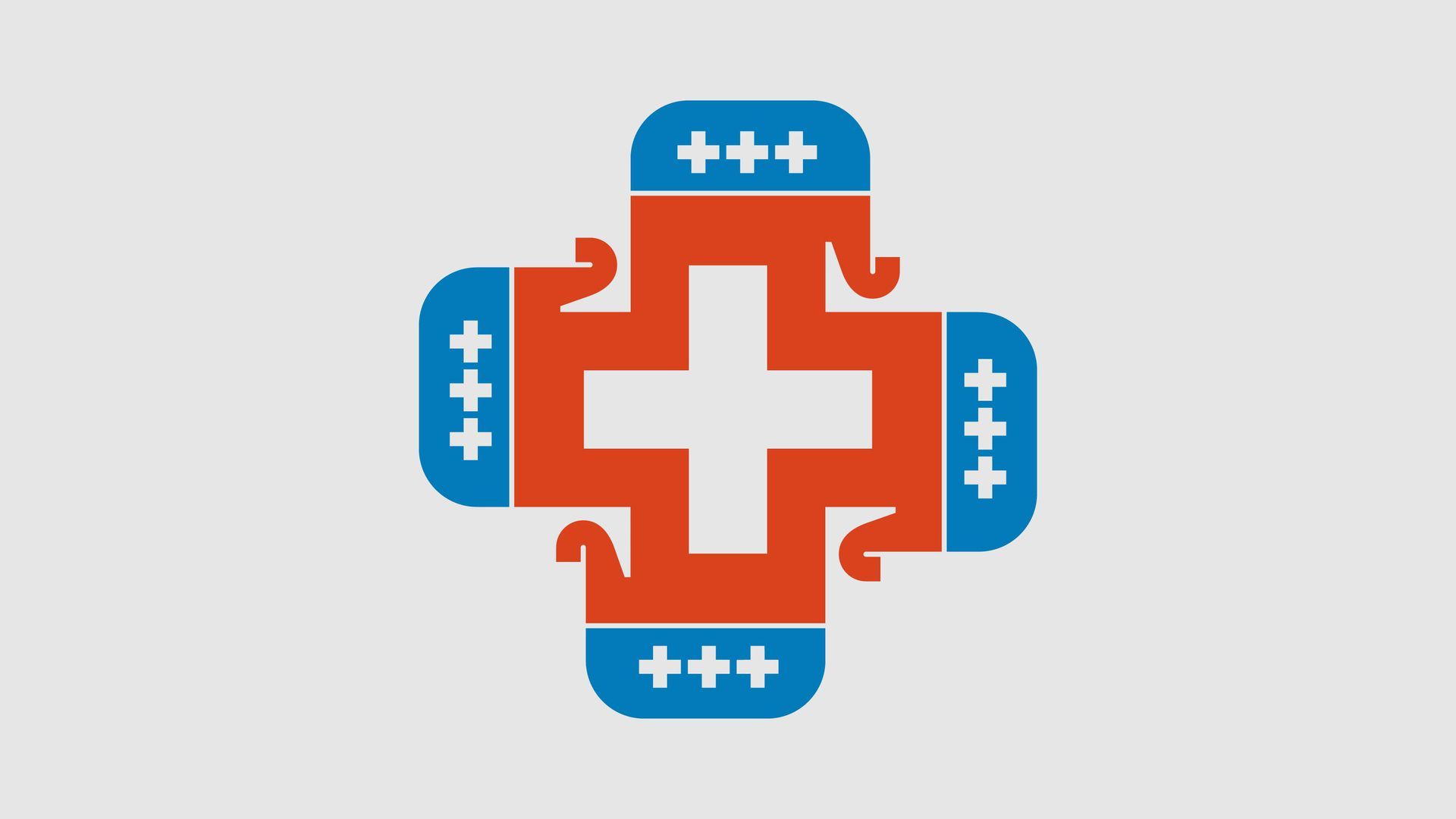 Illustration of republican medical red cross