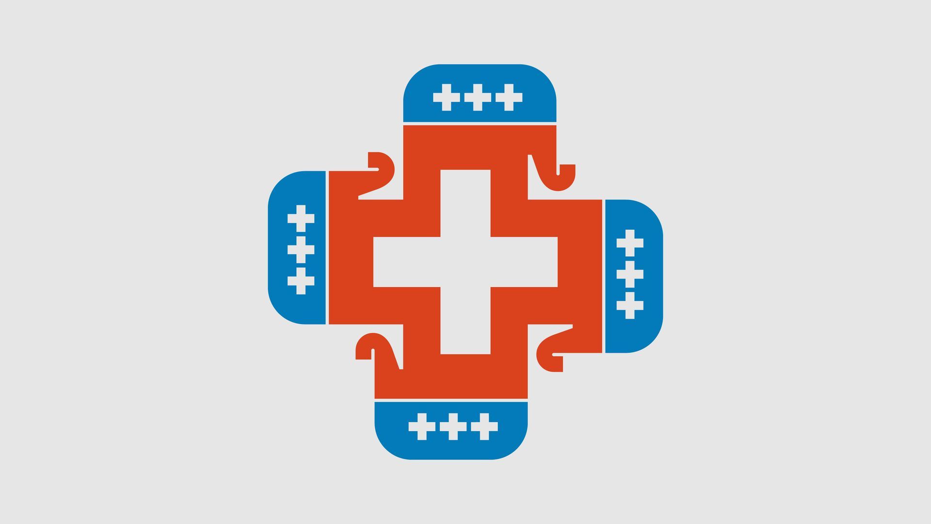 Illustration of republican medical red cross
