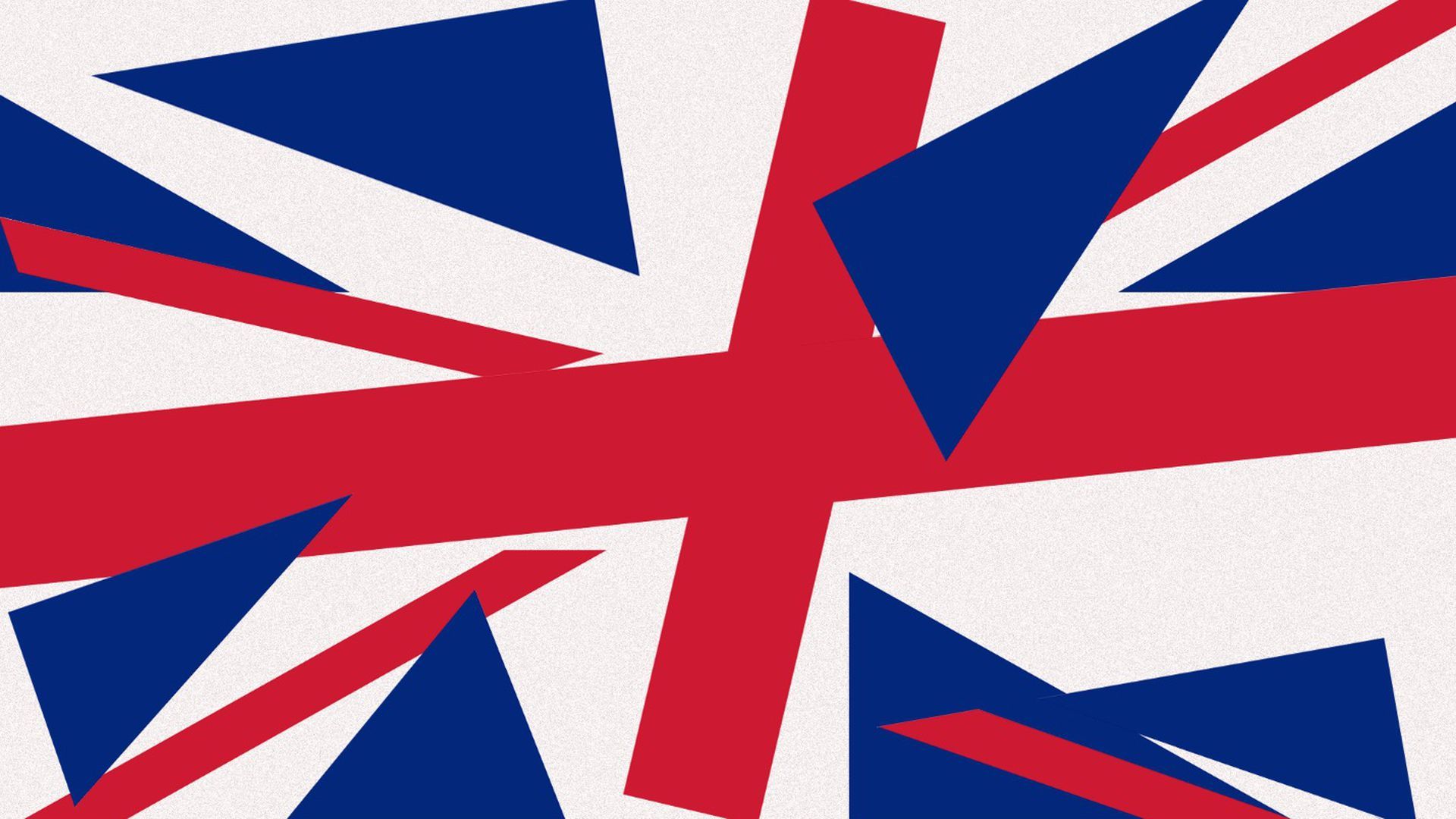 Broken up United Kingdom flag