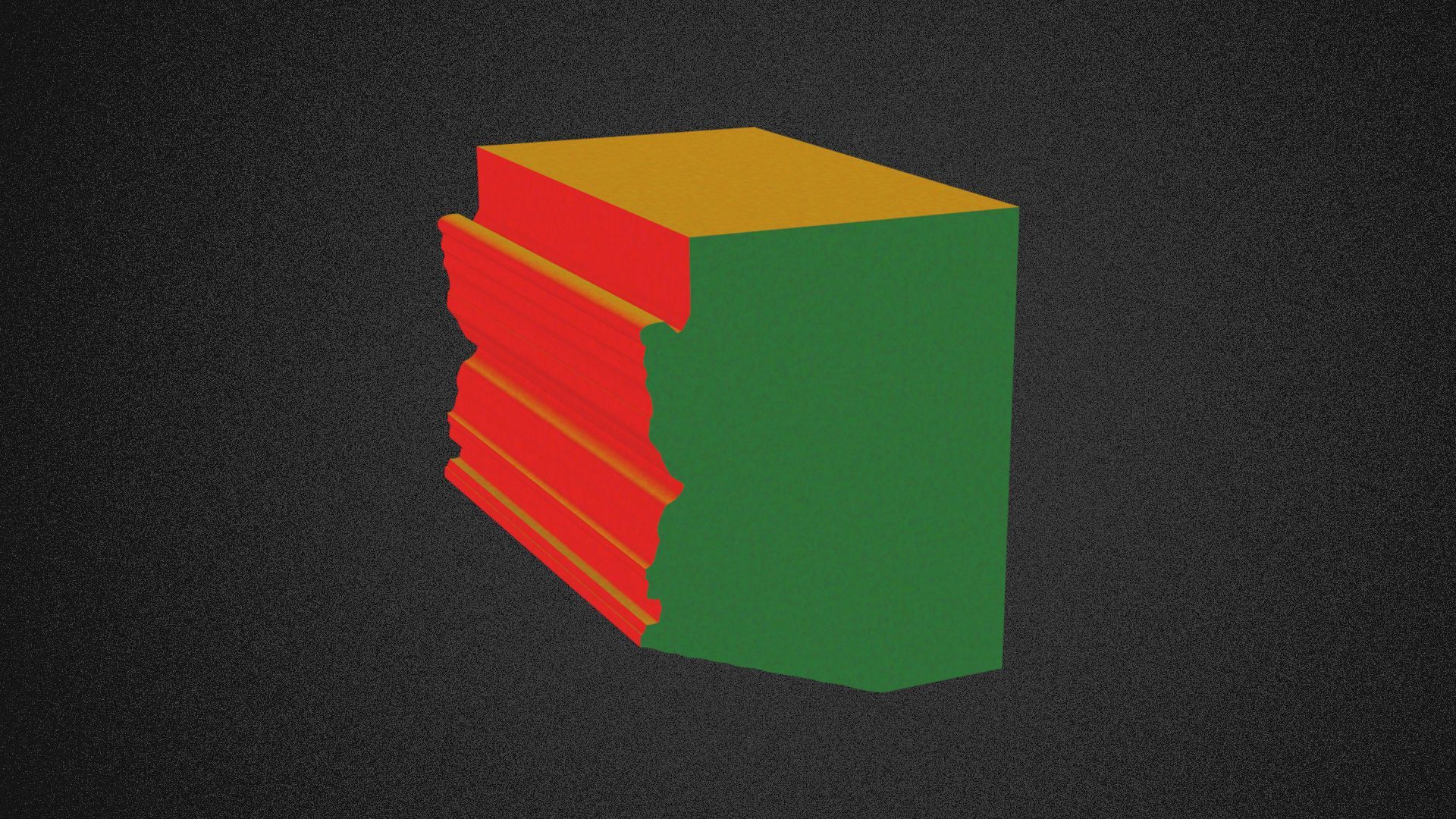 Illustration of the state of Arizona lit by red, green and yellow lights.