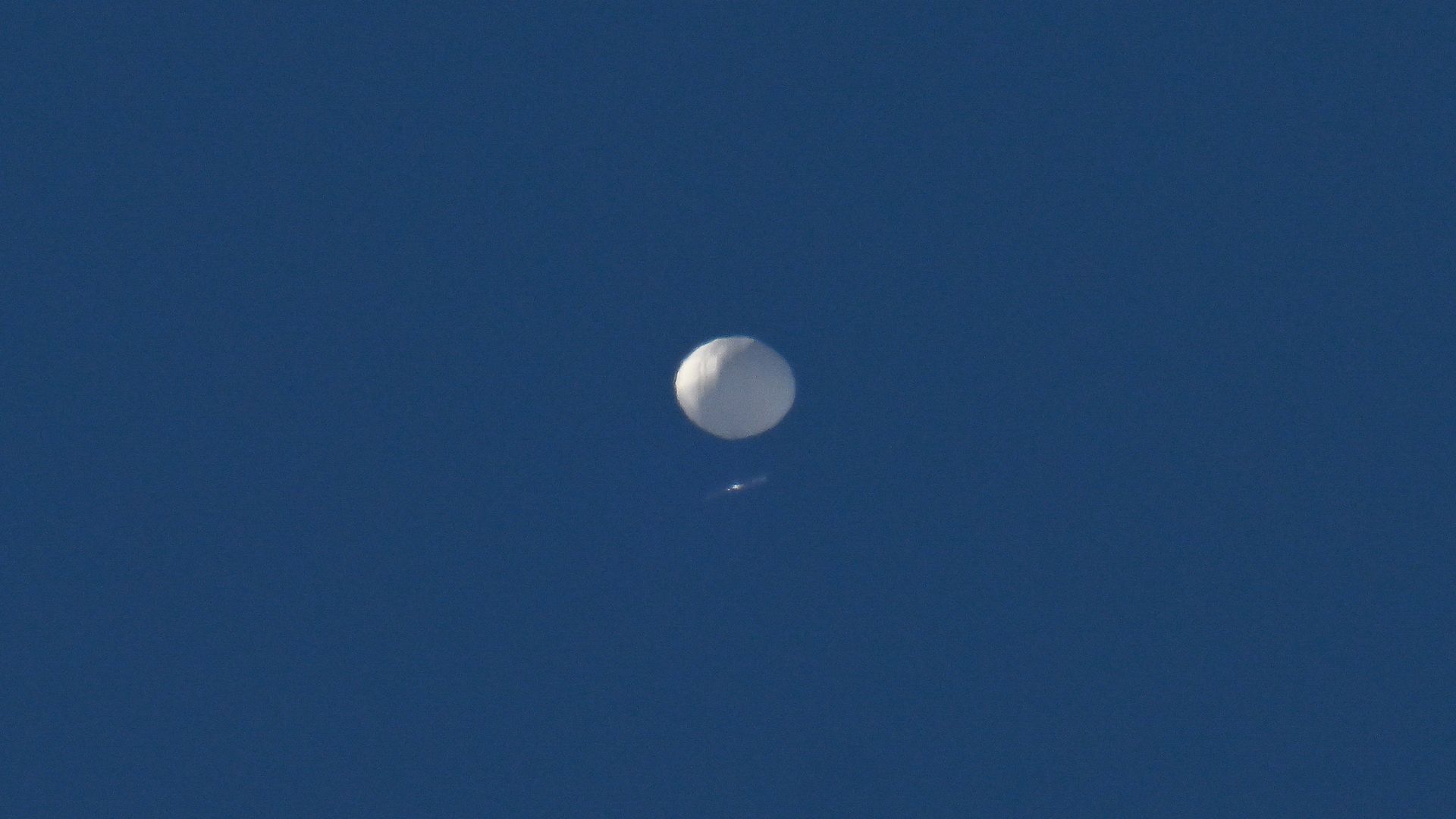 Chinese spy balloon flies above in Charlotte, North Carolina, on February 4, 2023