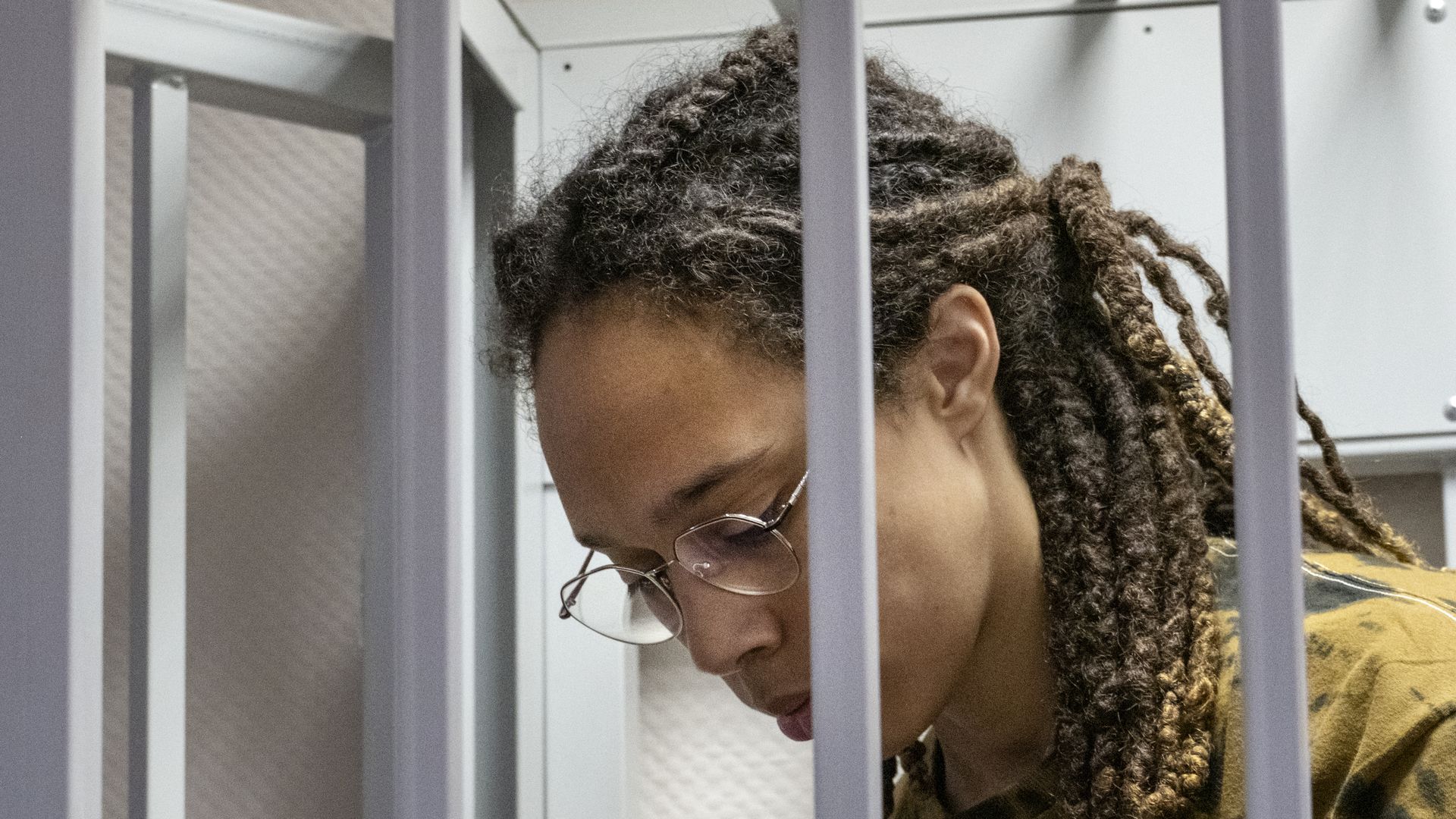 Brittney Griner in Russian court in Moscow on July 15. 