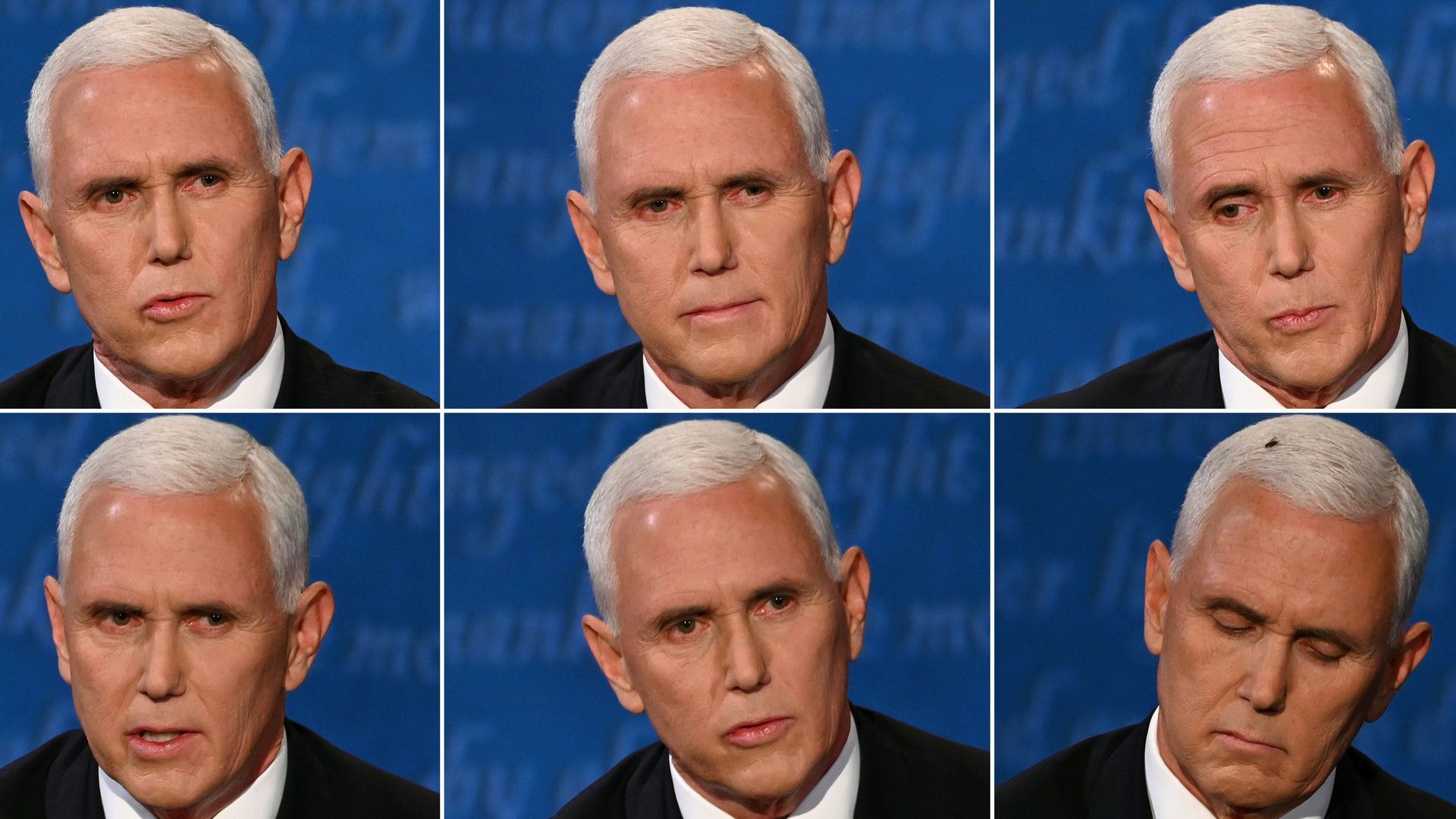 A photo collage of Mike Pence