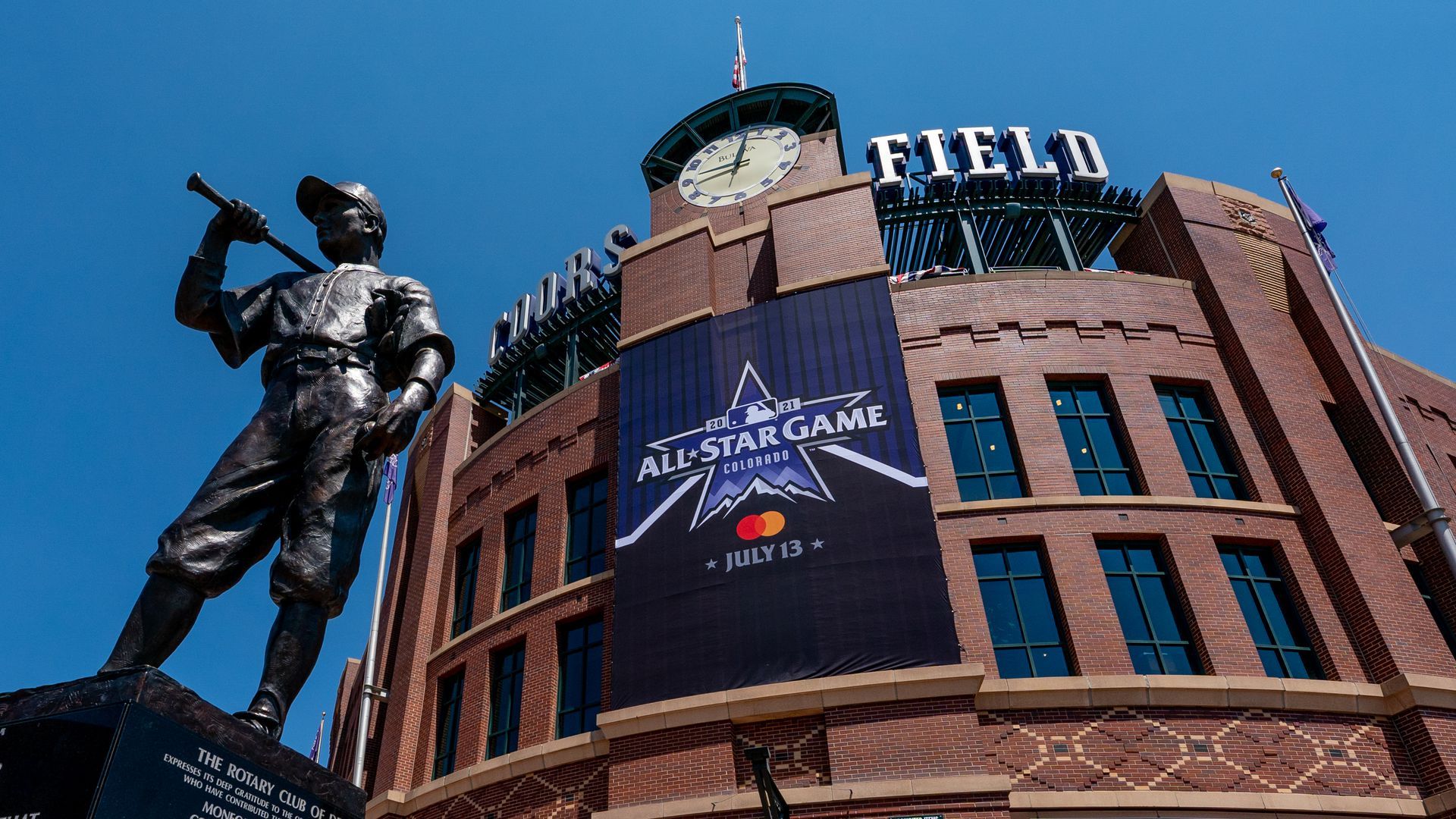 The exterior of Coors Field