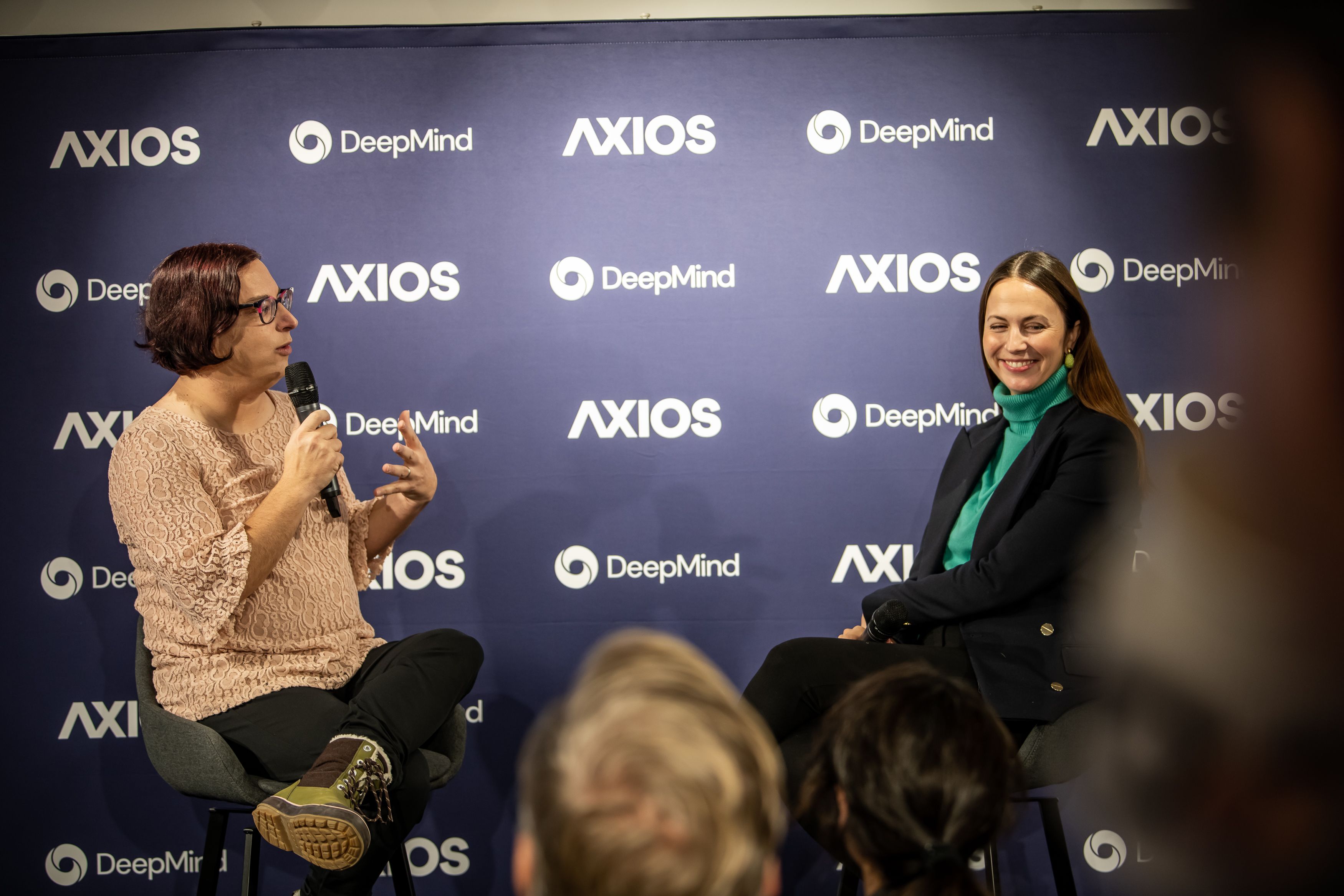 Axios’ Ina Fried speaking with Eva Maydell.