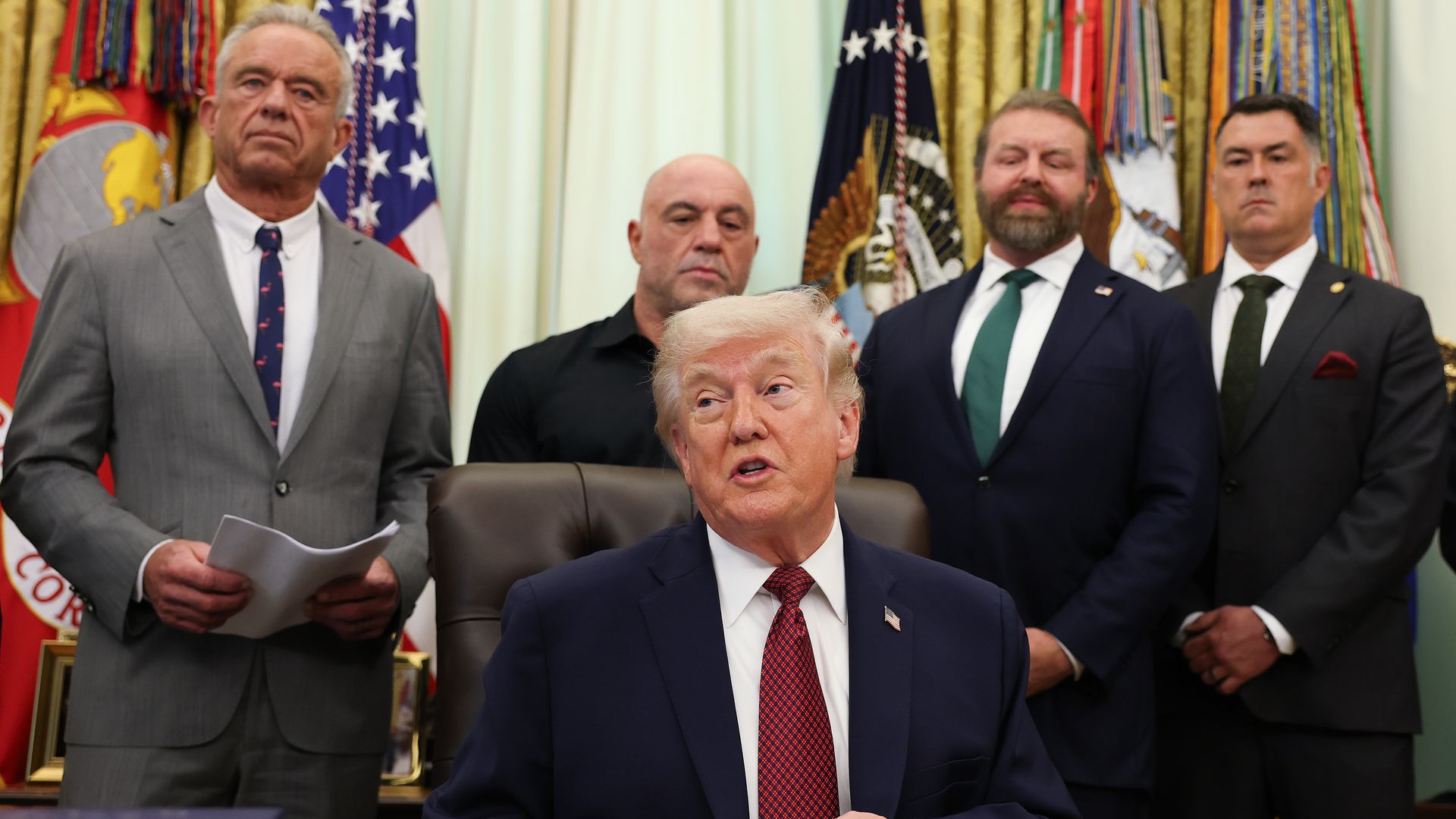 President Trump signing an executive order promoting psychedelic drugs April 18