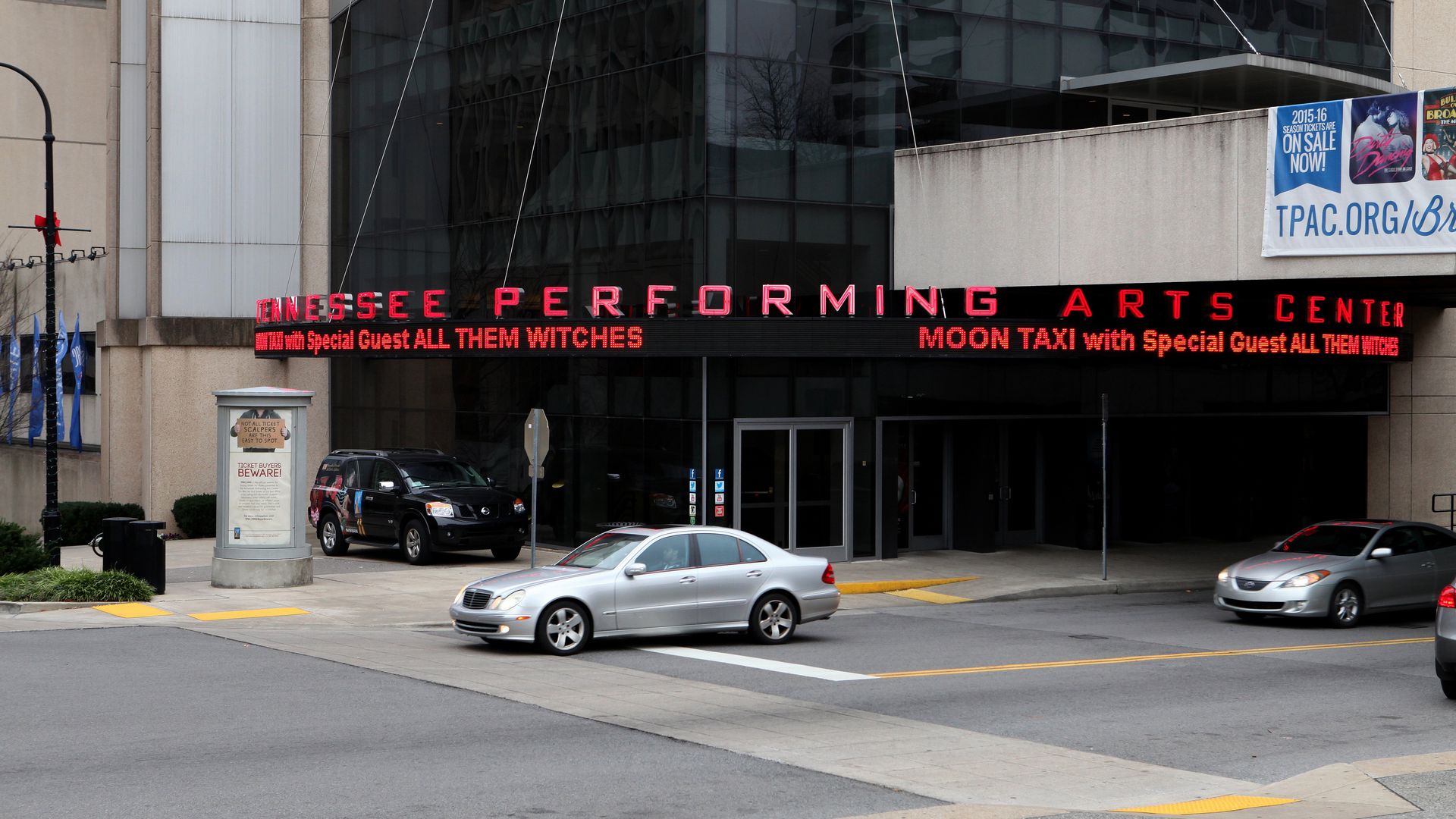 The exterior of the Tennessee Performing Arts Center.