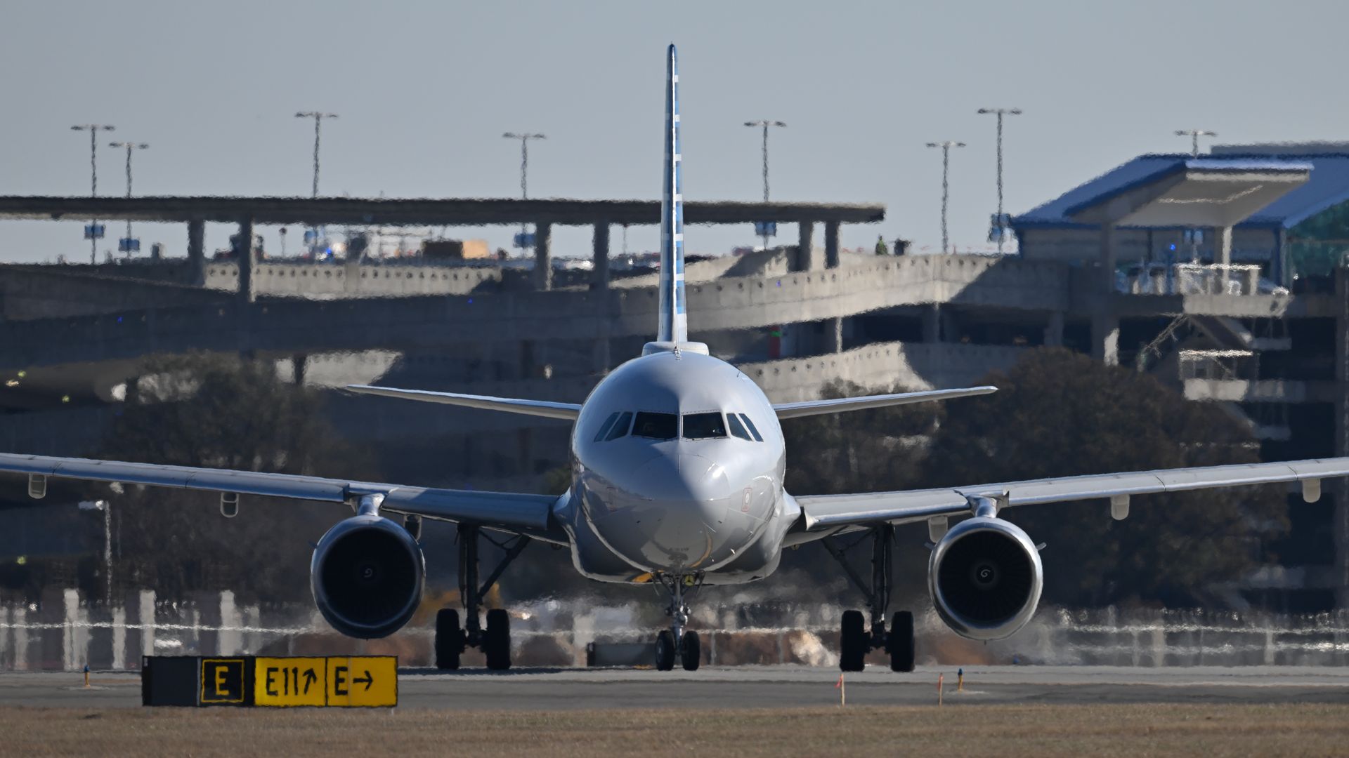 Flight at Charlotte Douglas International Airport. 