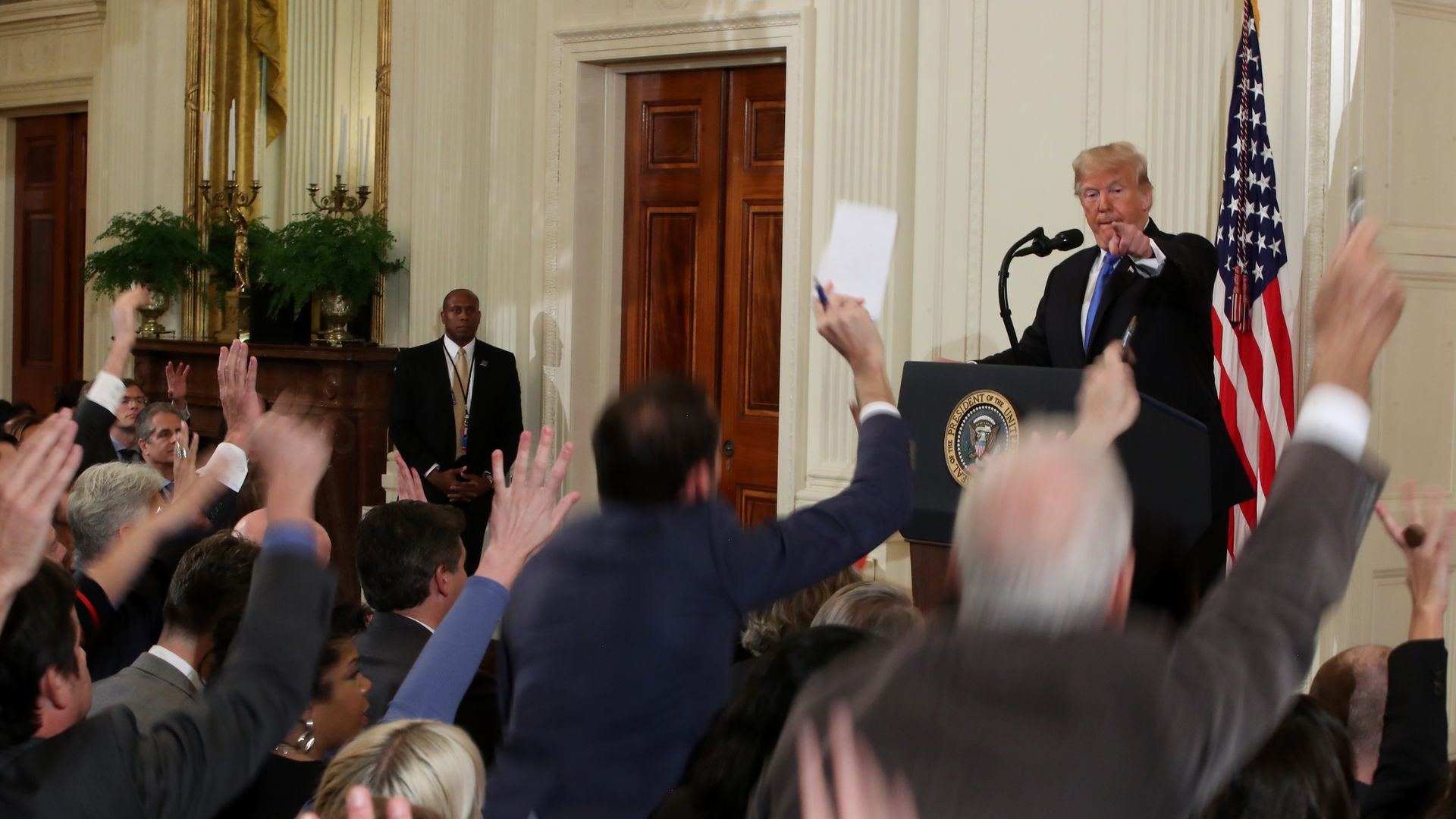 President Trump takes questions at Wednesday's press conference