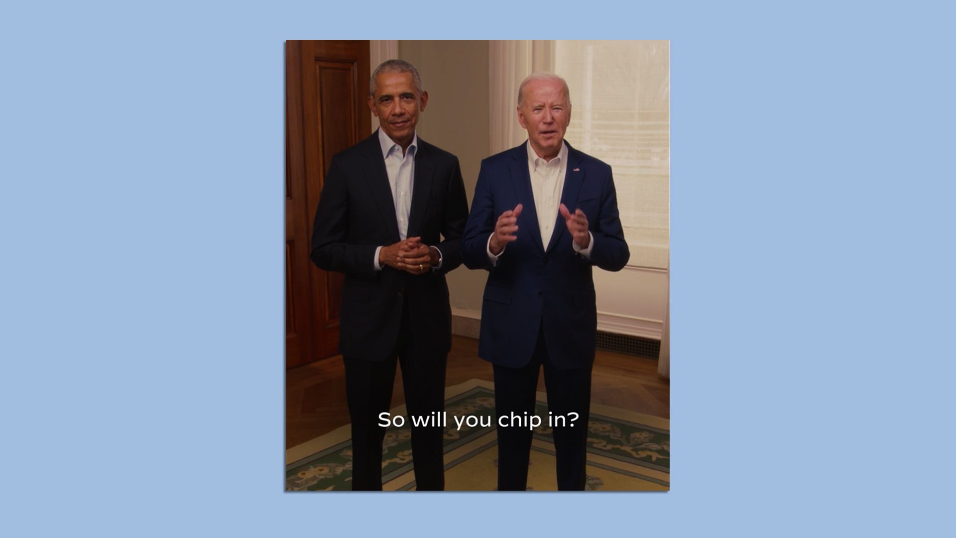 Barack Obama and Joe Biden standing next to each other