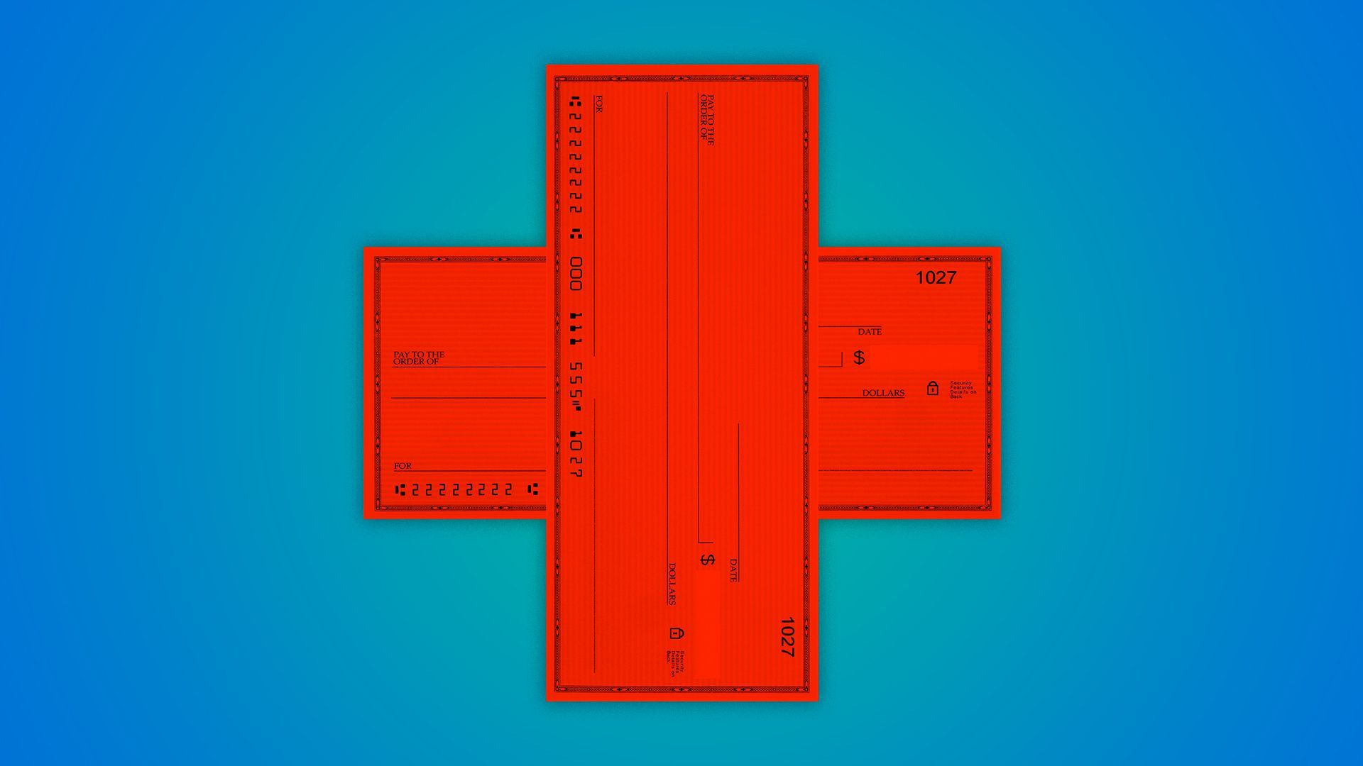 Illustration of two checks forming a health plus. 