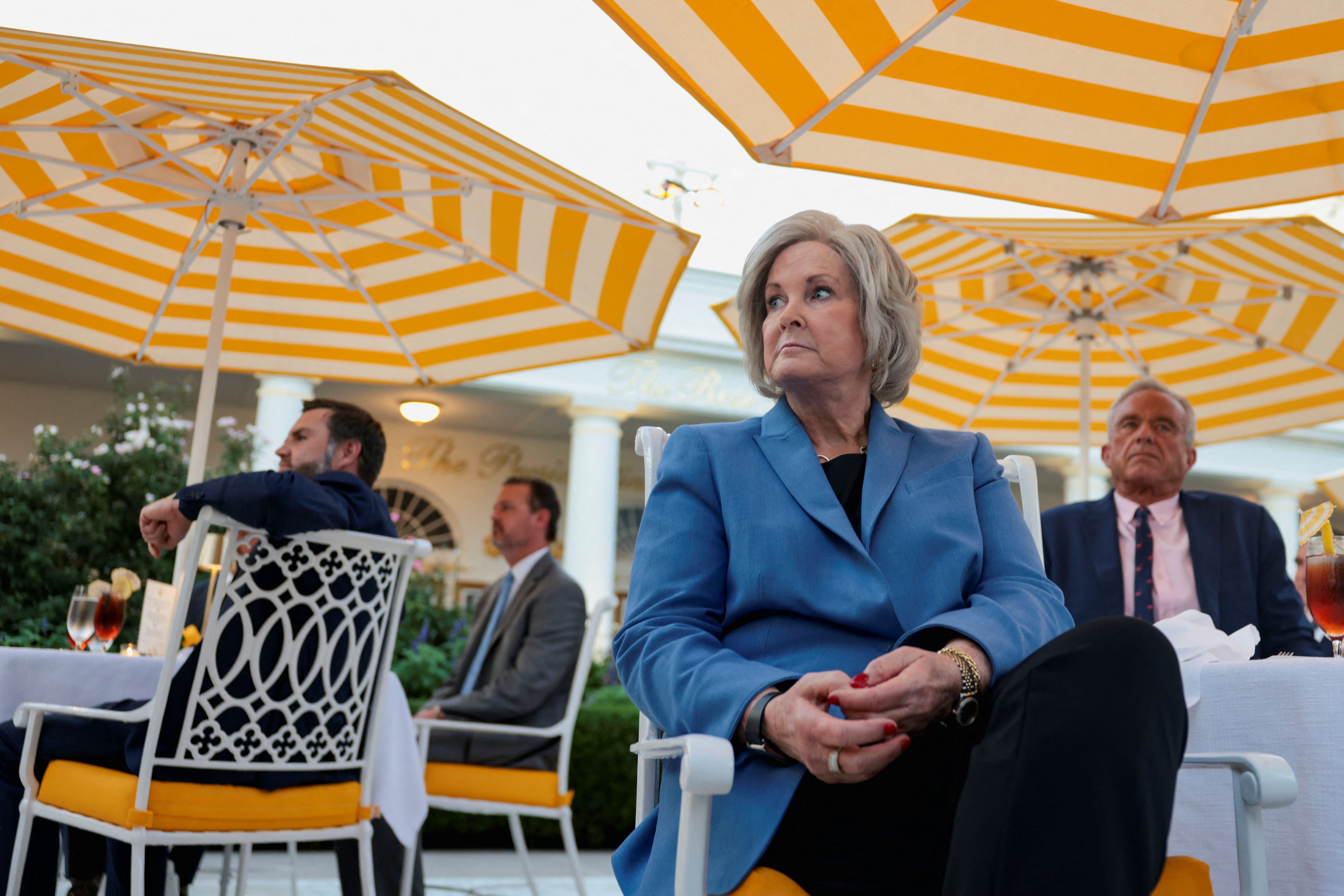 White House Chief of Staff Susie Wiles attends a dinner hosted by U.S. President Trump in the Rose Garden at the White House in Washington, D.C., U.S., September 2, 2026. REUTERS/Evelyn Hockstein