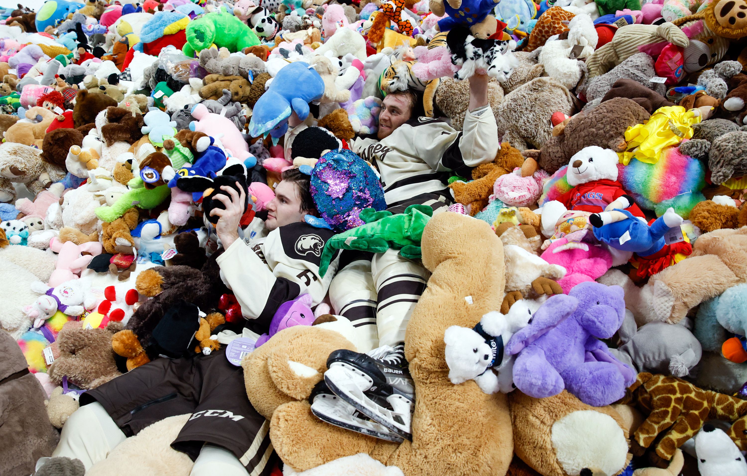 Teddy bears on the ice
