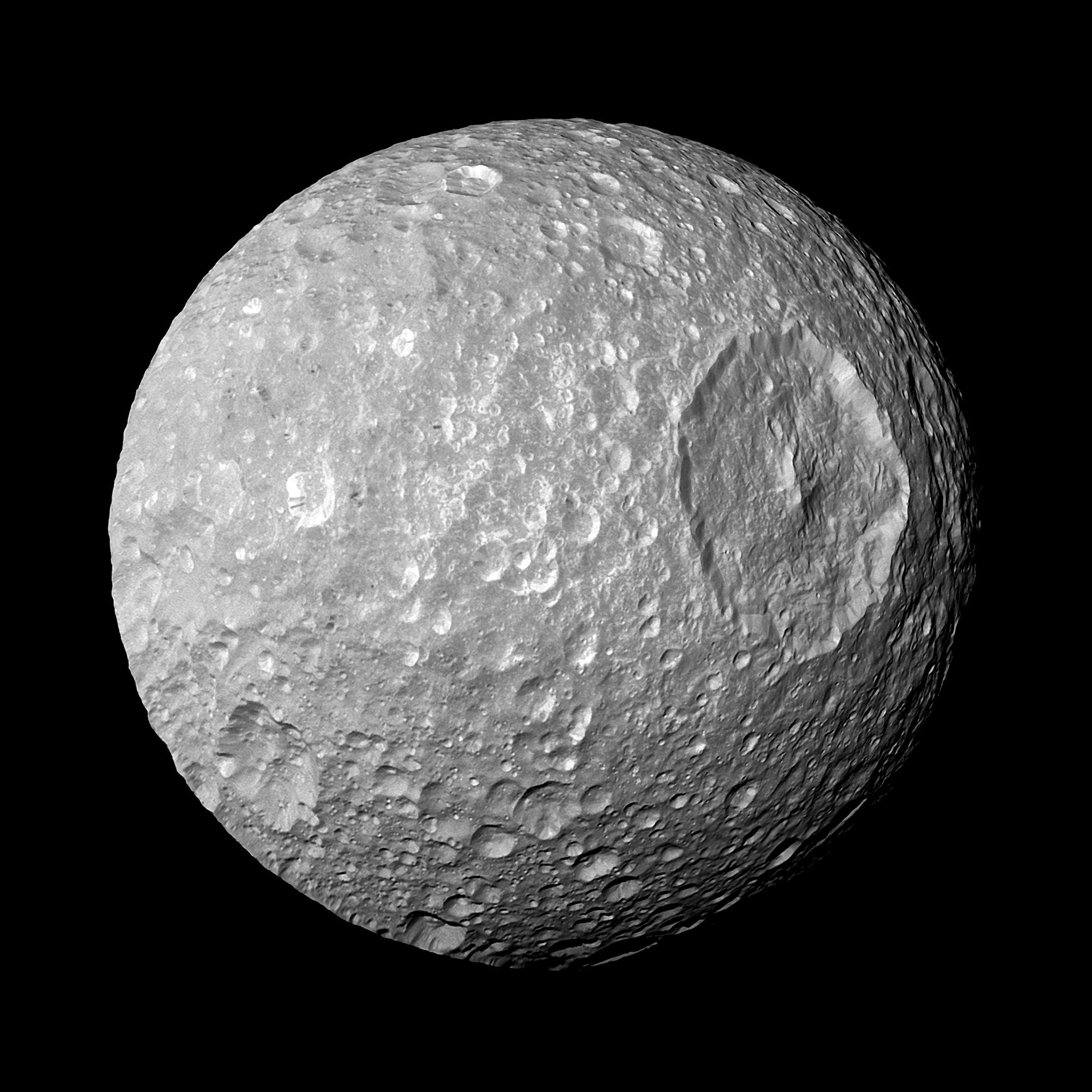 Image of Mimas, one of Saturn's moons