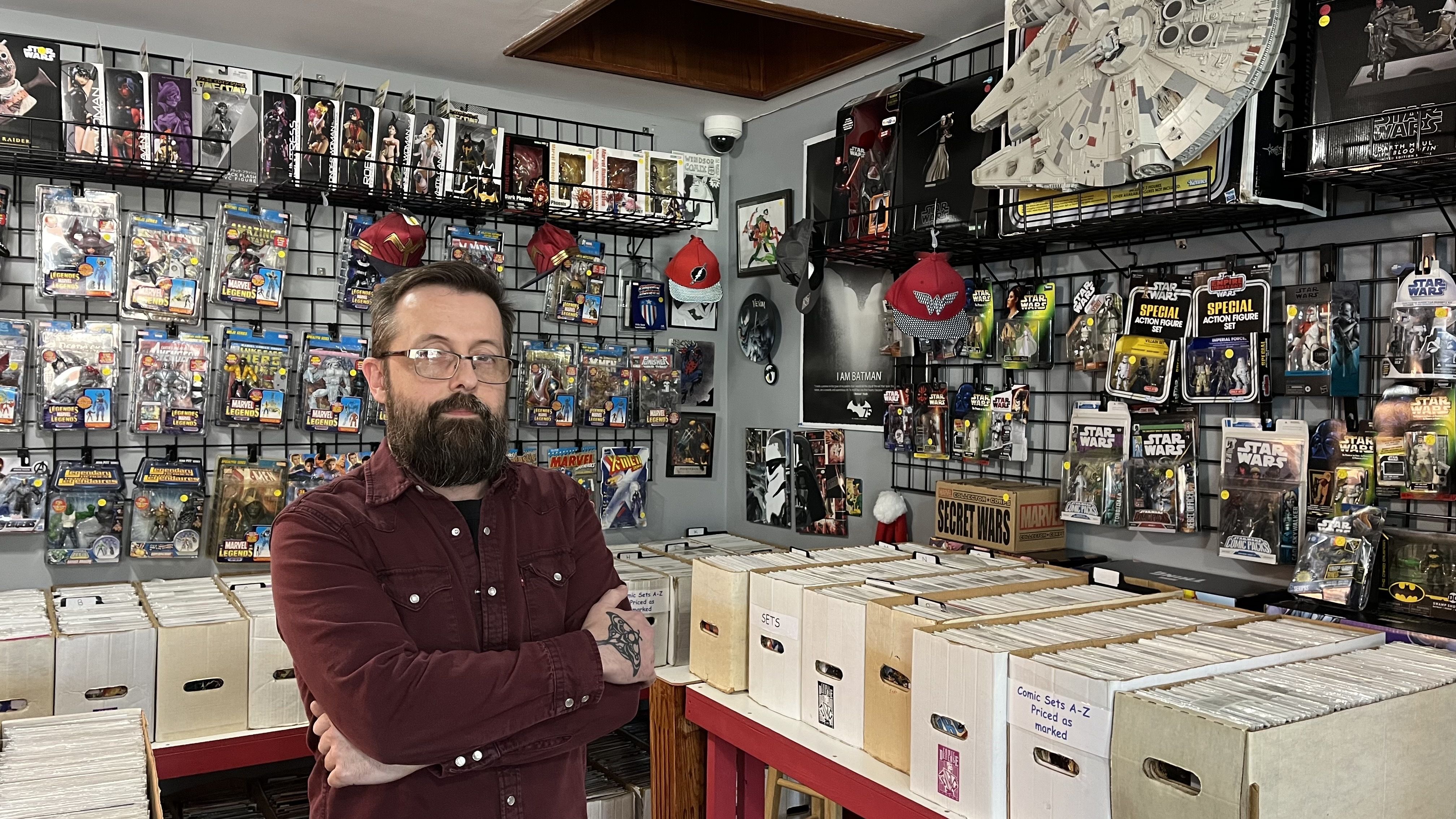 Rogues Gallery Comics manager Robin Cross.