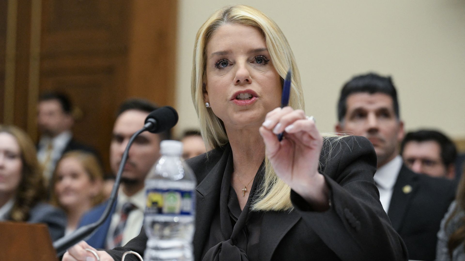 US Attorney General Pam Bondi testifies before a House Judiciary Committee hearing on "Oversight of the Department of Justice" on Capitol Hill in Washington, DC, on February 11, 2026. (Photo by ROBERTO SCHMIDT / AFP via Getty Images)