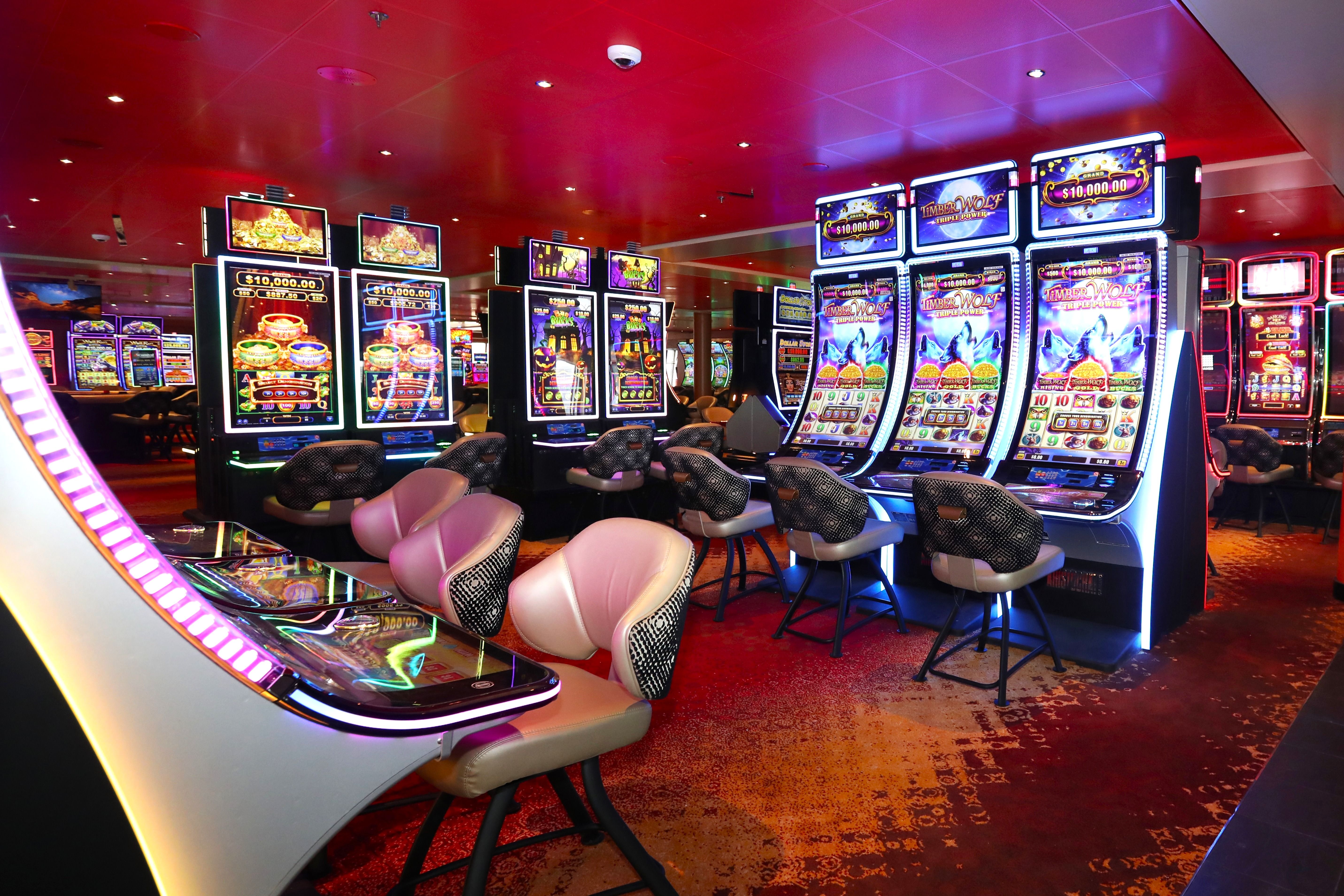 Image shows games in a casino
