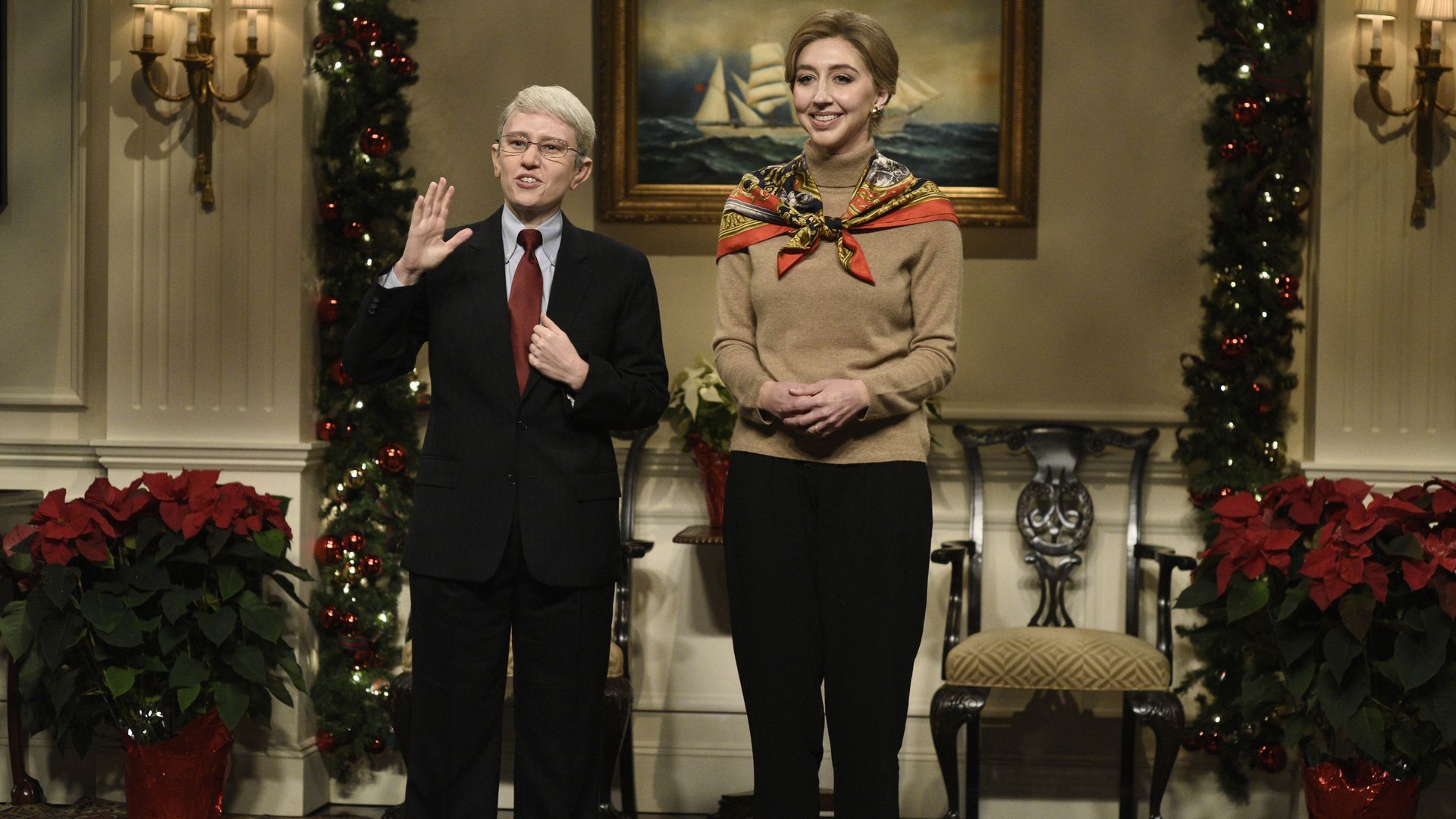 Kate McKinnon as Anthony Fauci and Heidi Gardener as Deborah Birx on the latest "SNL" cold open.
