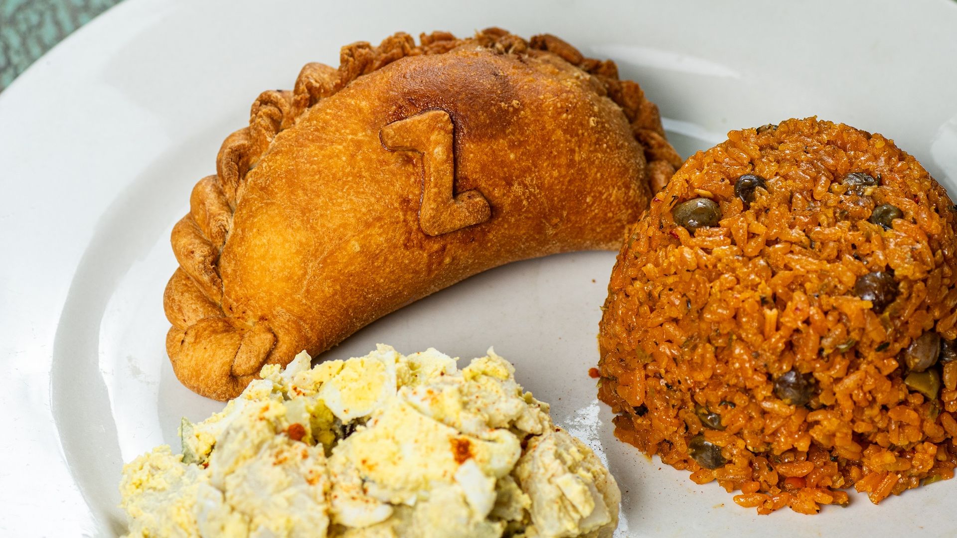 A meal at Empanada Mama. 