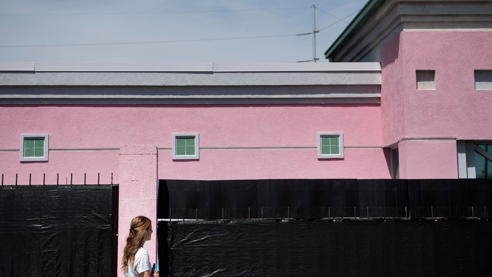 Pro-life protester outside of Mississippi's last abortion clinic