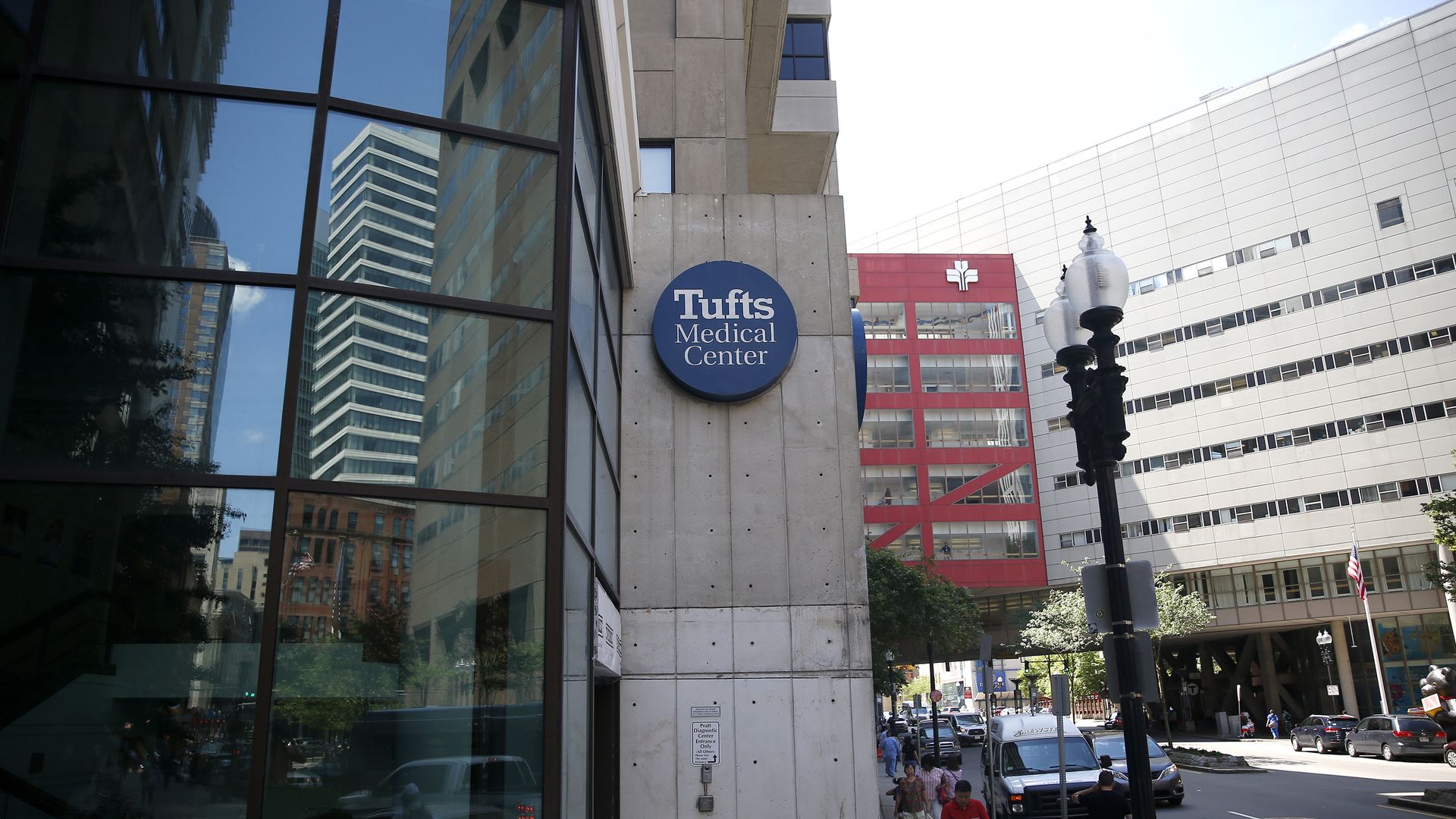 The exterior of Tufts Medical Center in Boston.