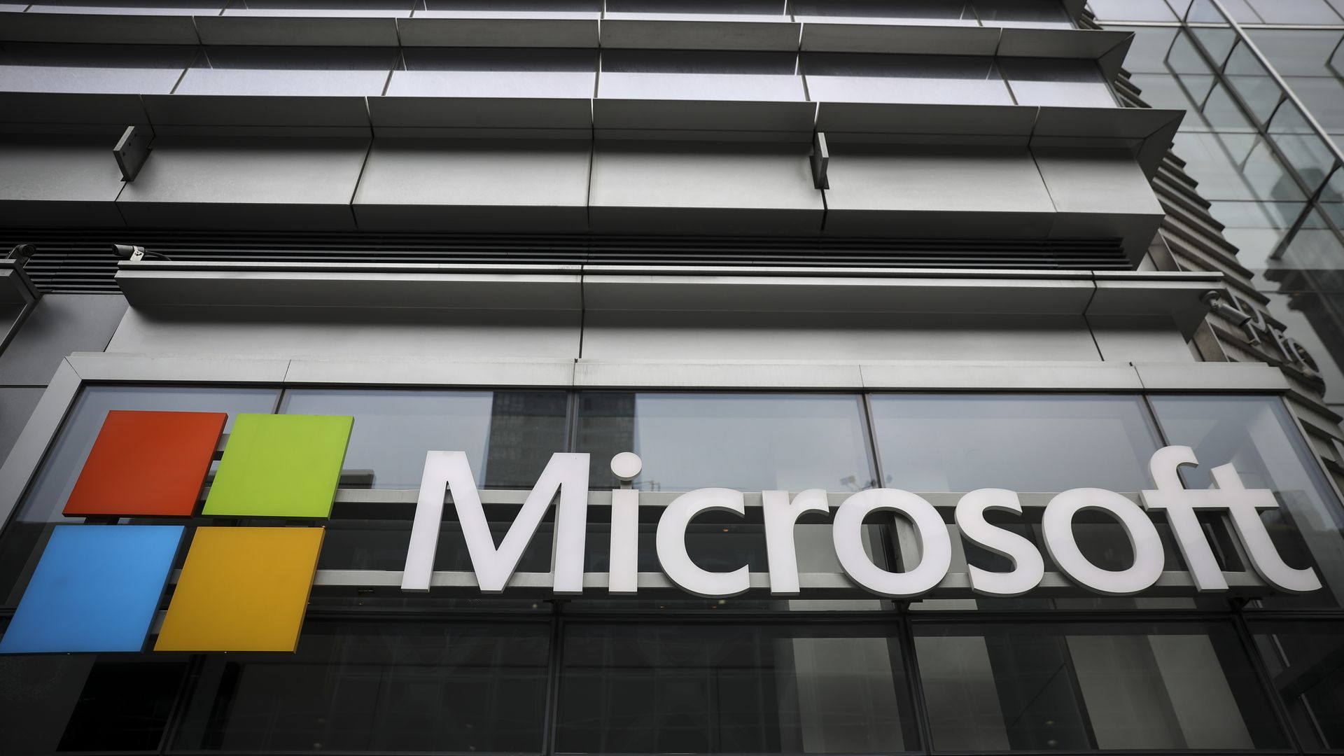 The Microsoft logo.