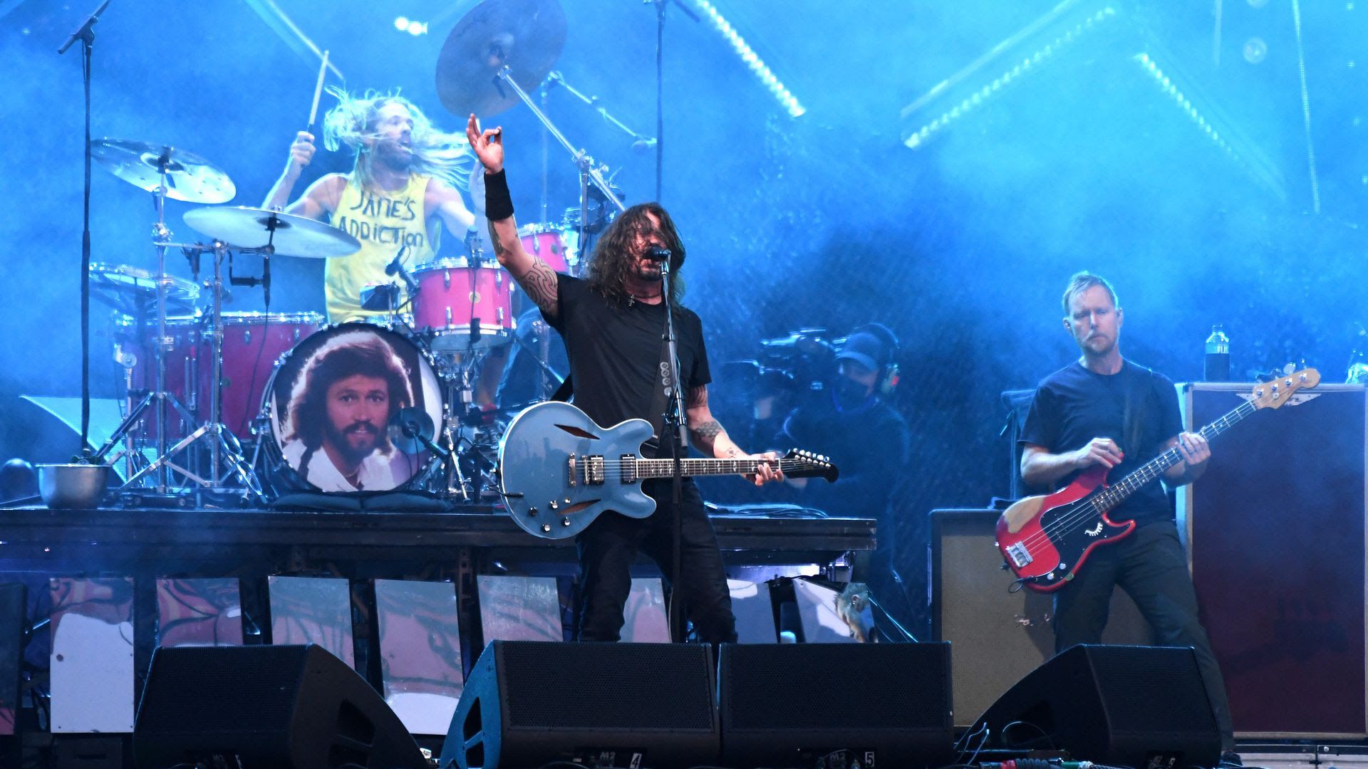 The Foo Fighters performing at Lollapalooza earlier this year. 