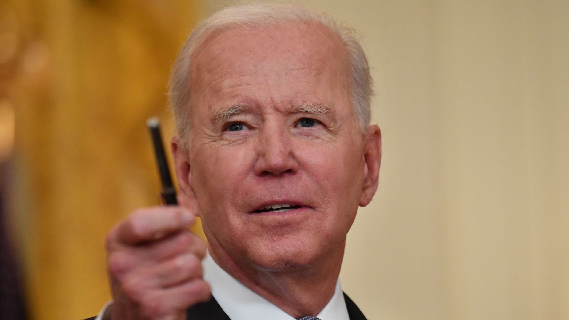President Joe Biden delivers remarks on the Covid-19 response and the vaccination program in the East Room of the White House on May 17, 2021 in Washington,DC.