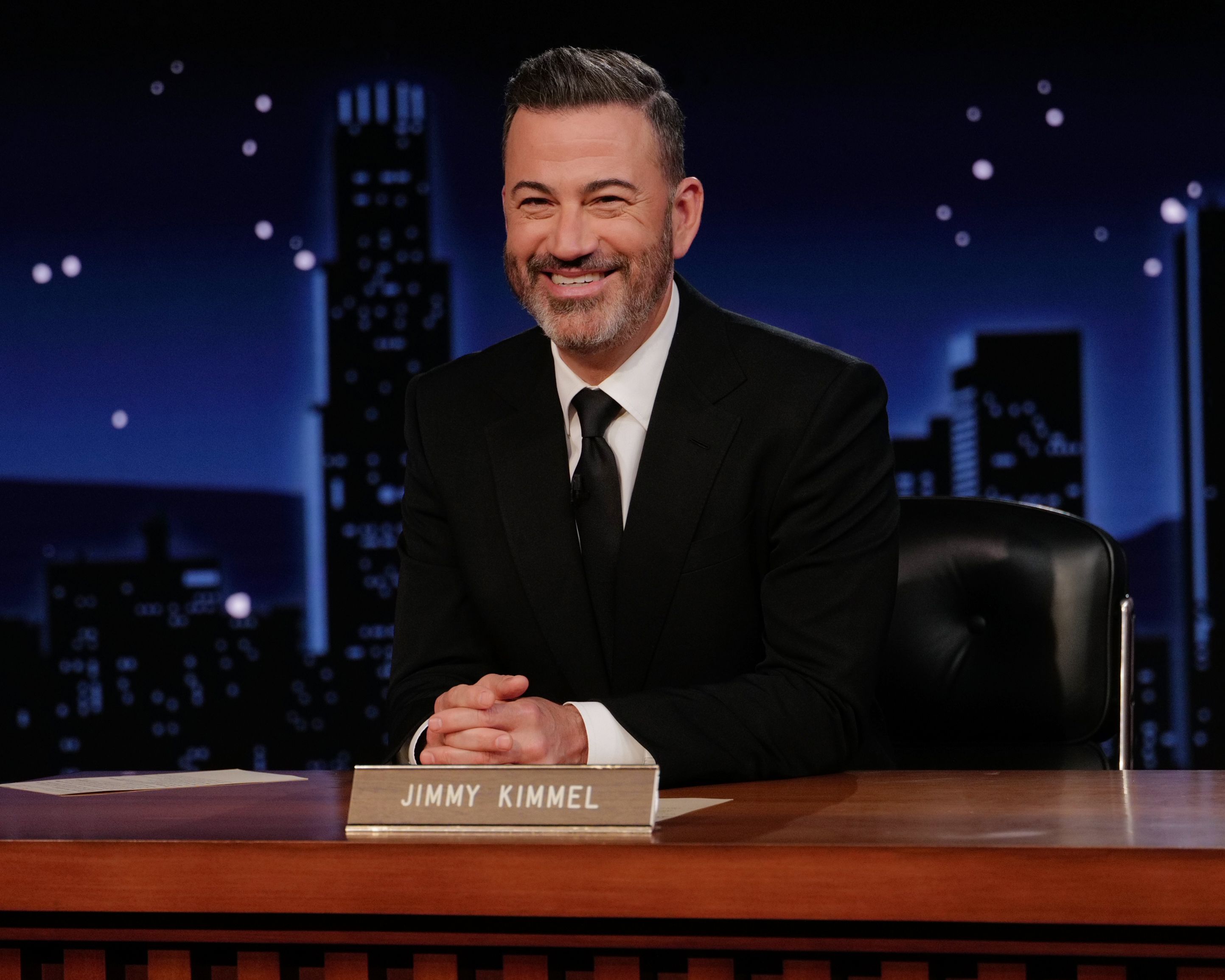 Jimmy Kimmel on his set in May.