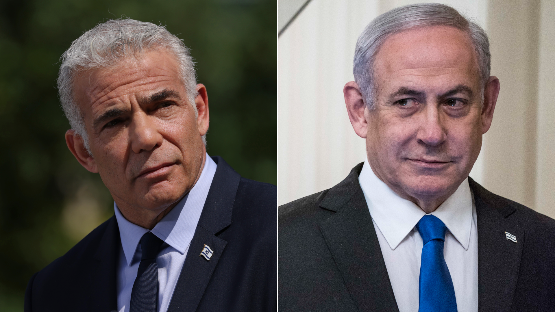 Yair Lapid and Benjamin Netanyahu