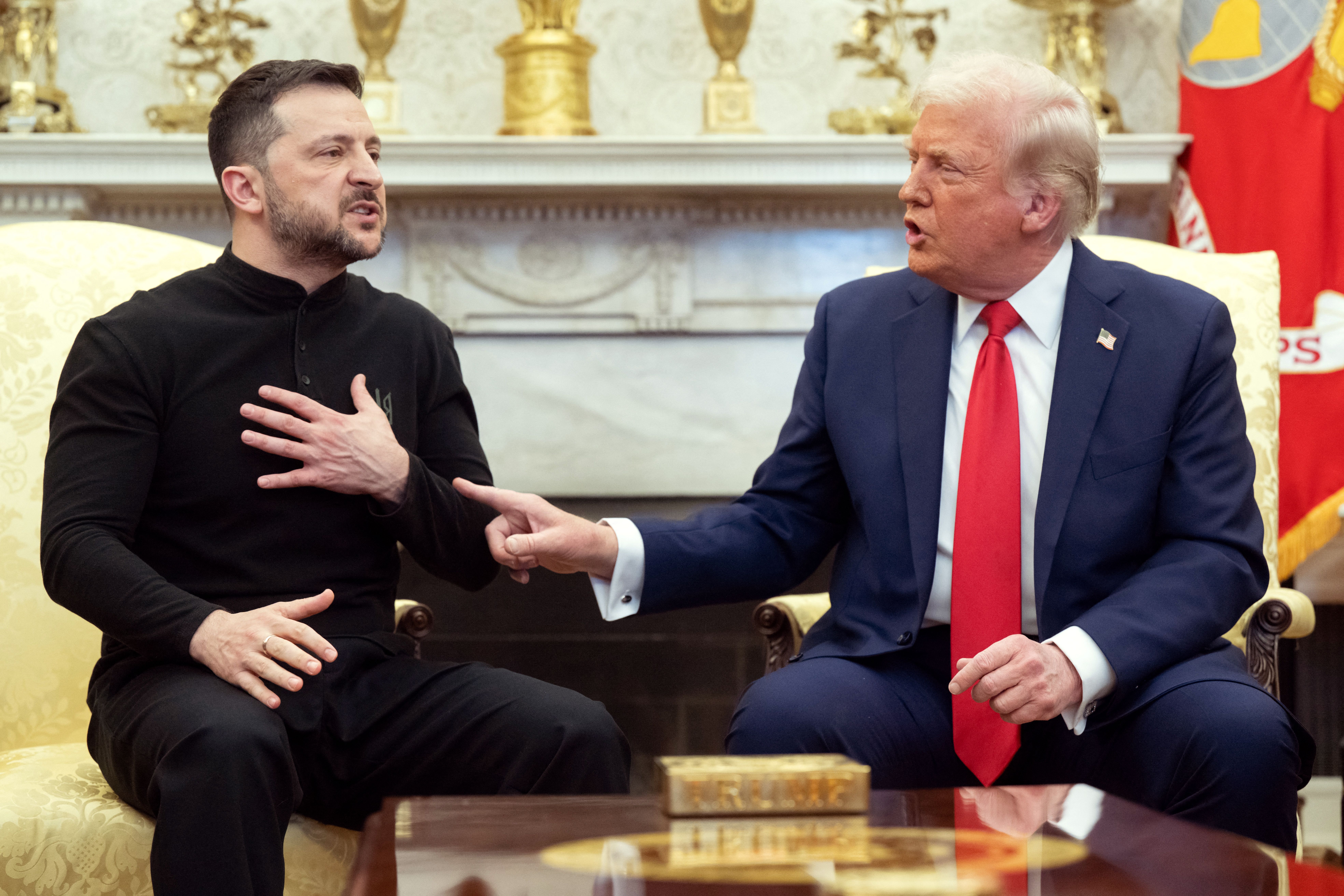 Ukraine President Volodymyr Zelensky and President Trump openly clash in the Oval Office of the White House on Feb. 28.