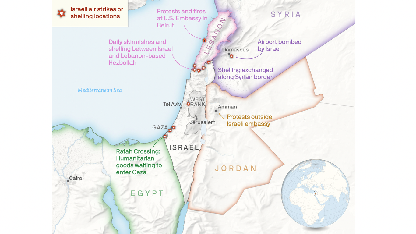 How the Israel-Hamas war is affecting neighboring countries