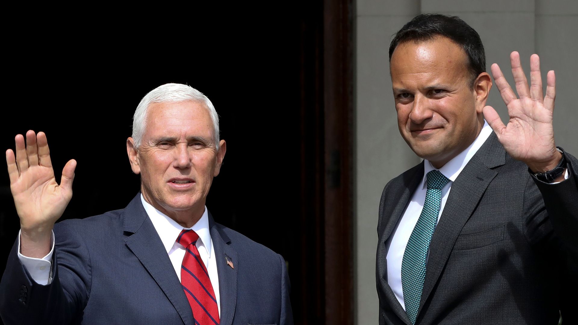 American Vice President Mike Pence meeting with Irish Prime Minister Leo Varadkar in Dublin.