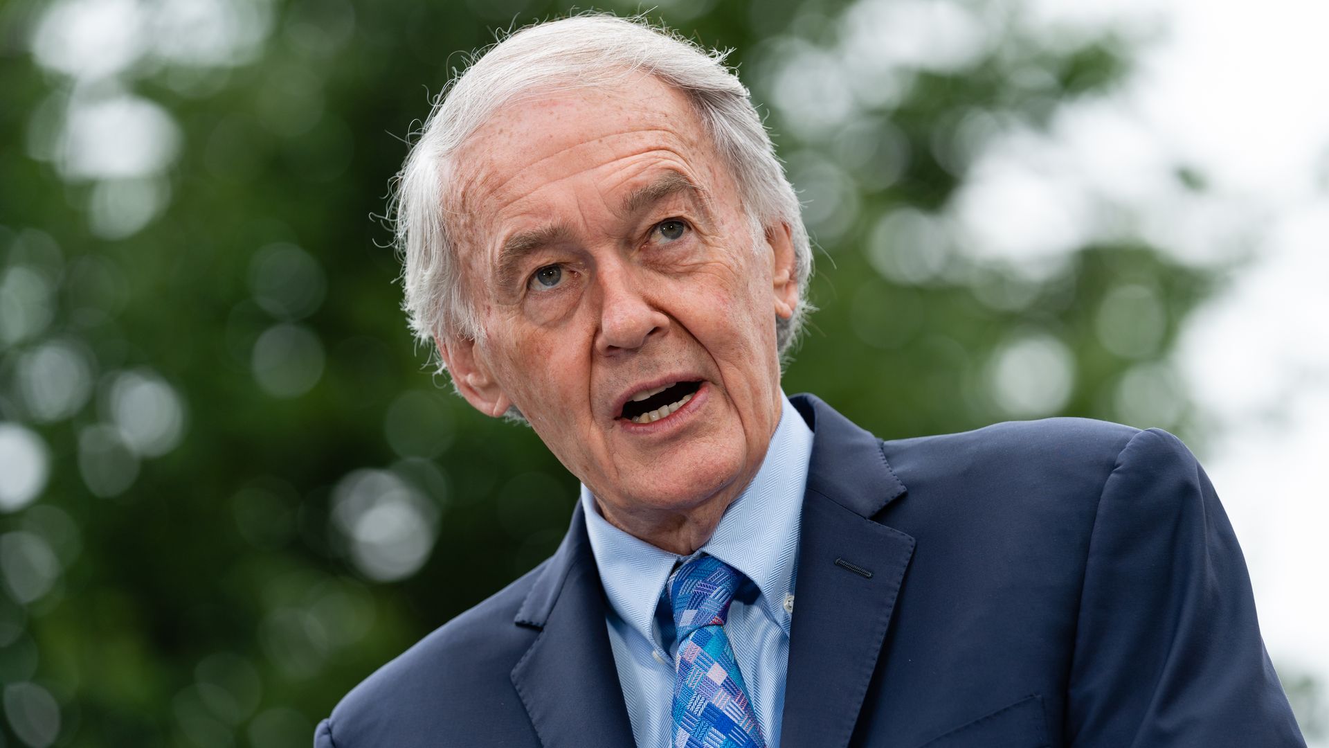 Senator Ed Markey, a Democrat from Massachusetts, speaks during a news conference on the Right to Contraception Act outside the US Capitol in Washington, D.C., US, za